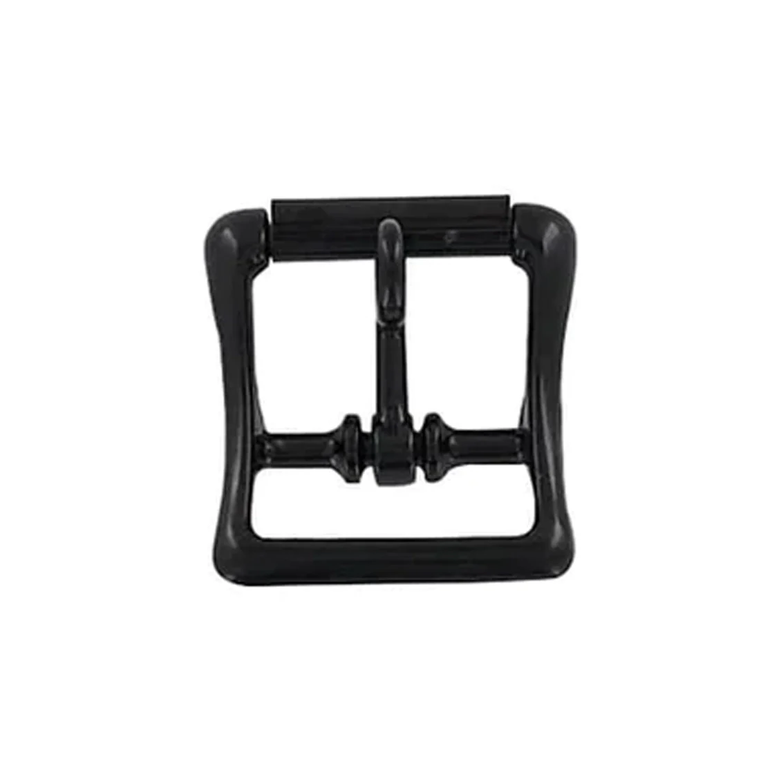 1" Black, Locking Tongue Center Bar Roller Buckle, Zinc Alloy - Image 3