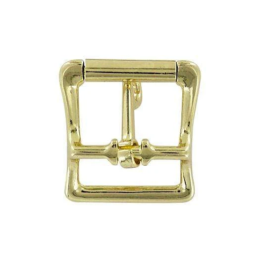 1" Brass, Locking Tongue Center Bar Roller Buckle, Zinc Alloy - Image 3