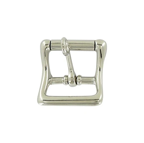 1" Nickel, Locking Tongue Center Bar Roller Buckle, Zinc Alloy - Image 2