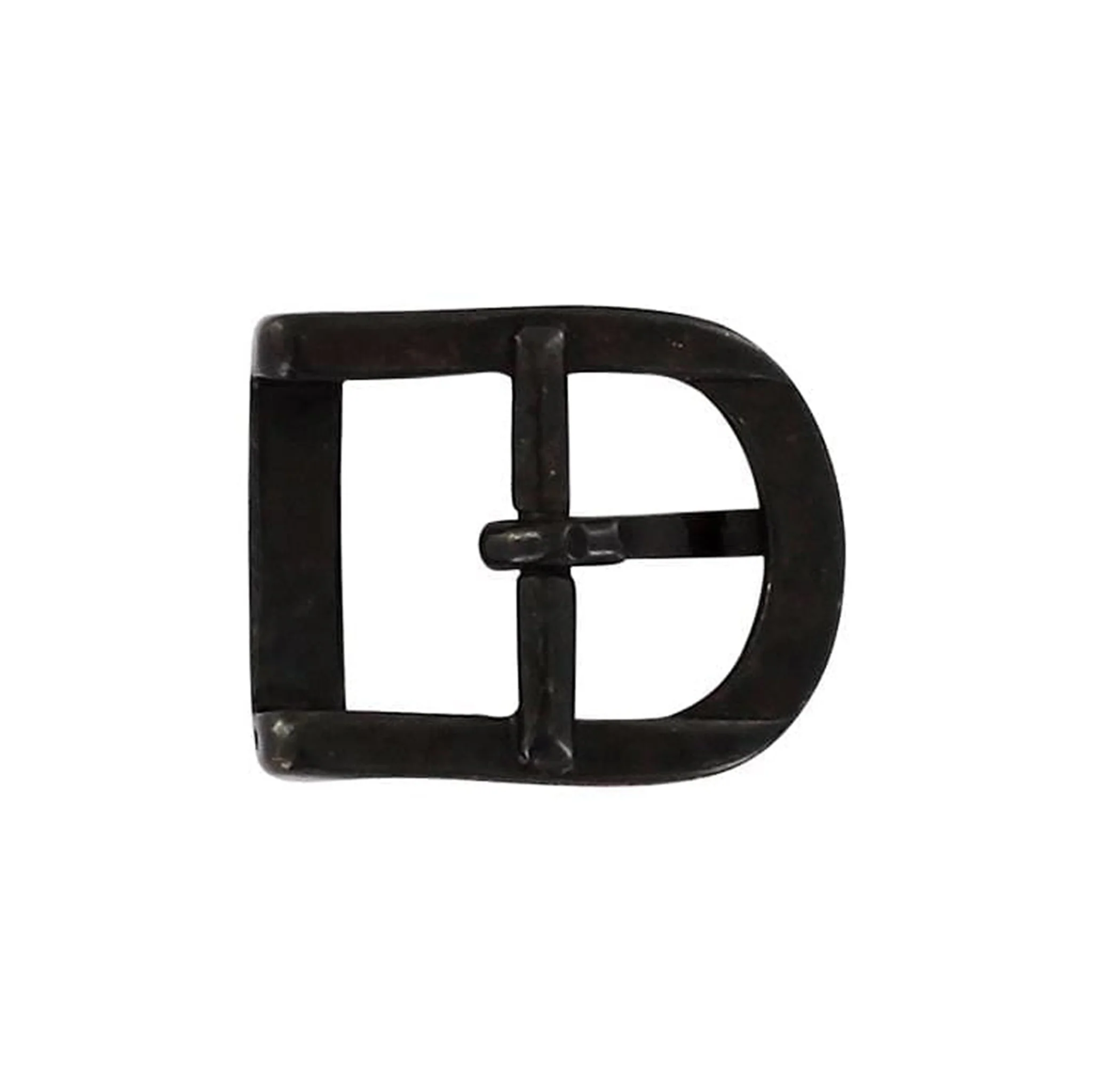 5/8" Antique Brass, D Shaped Center Bar Buckle, Steel - Image 4