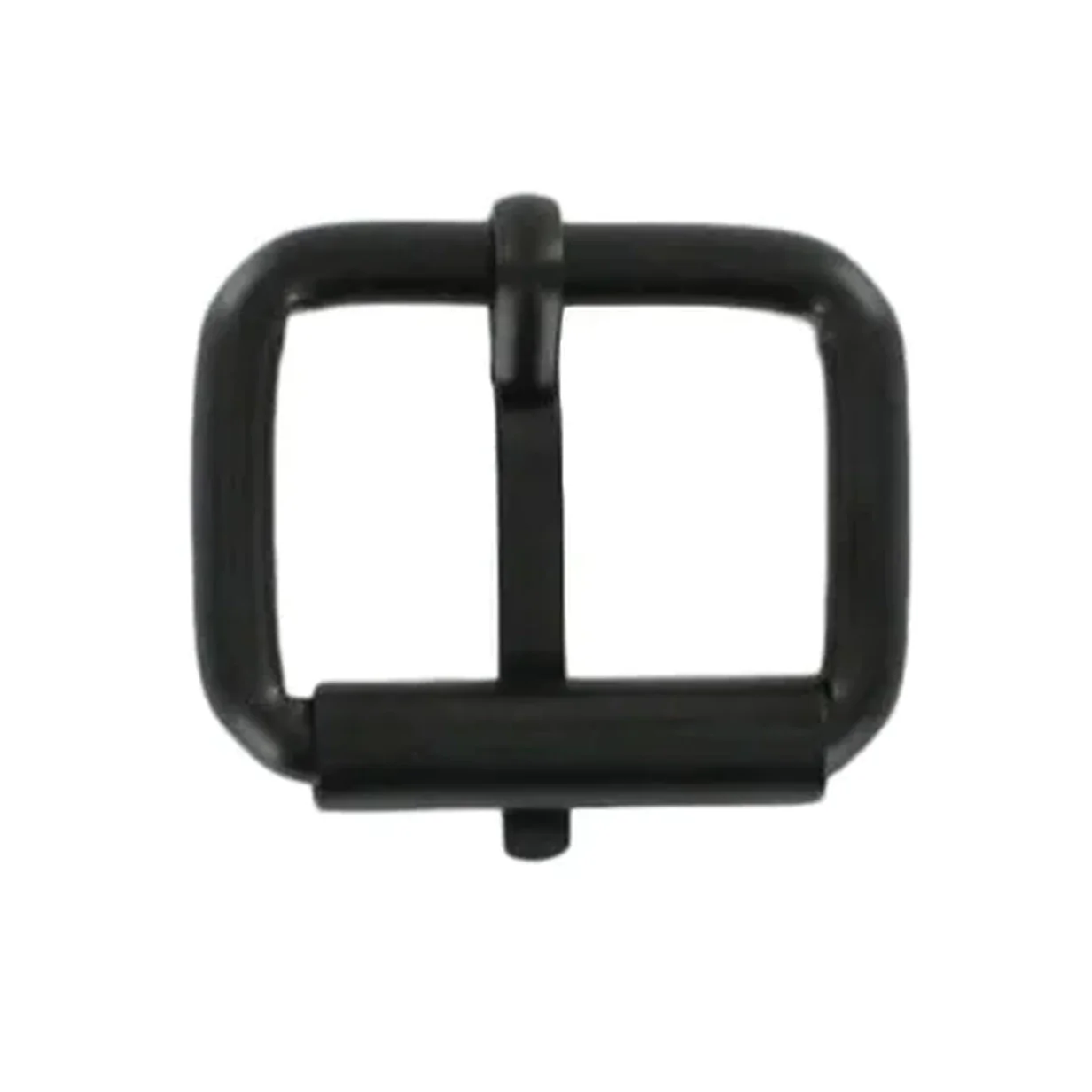 1" Black, Heel Bar Roller Buckle, Steel - Image 3