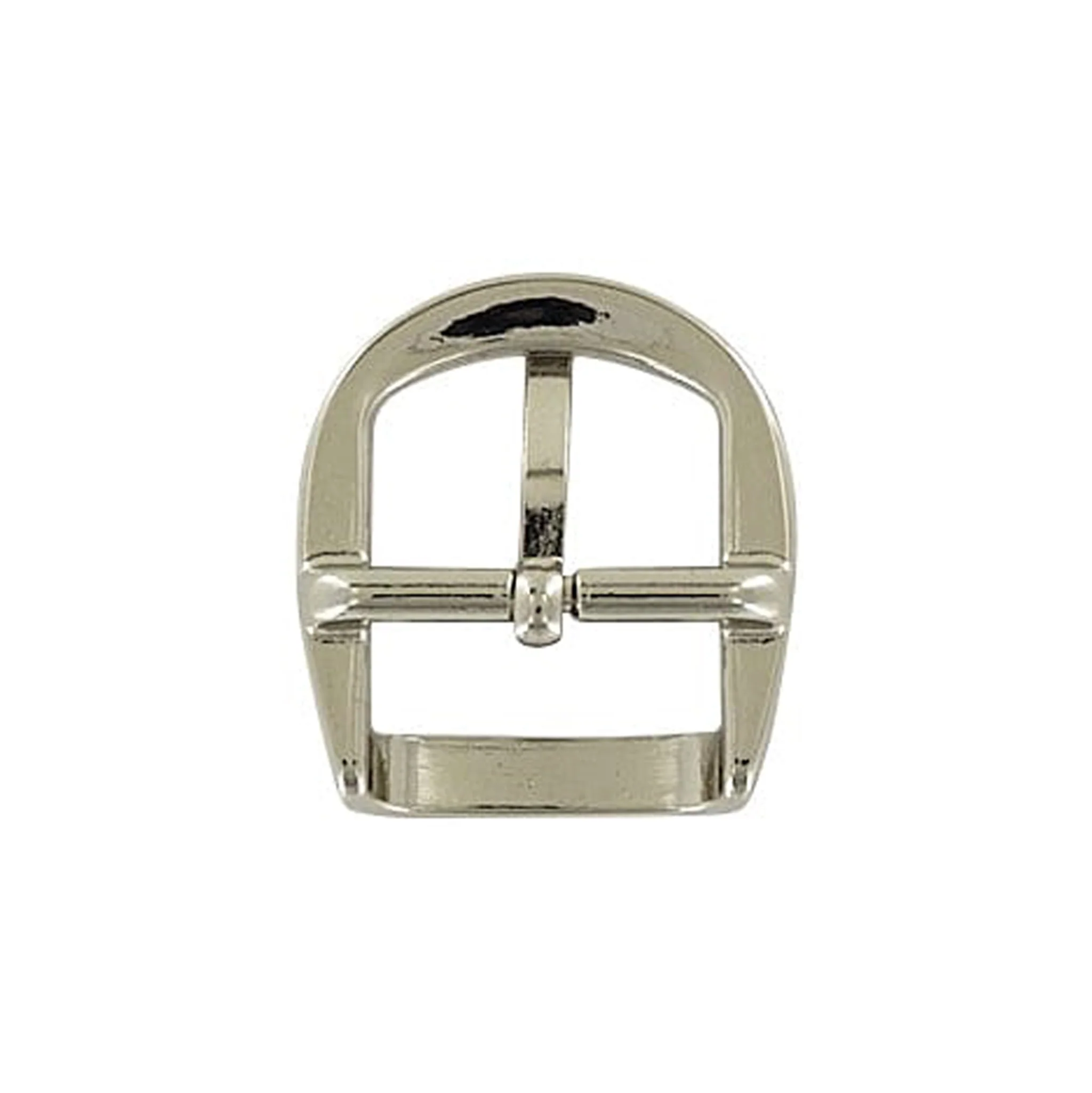 3/4" Shiny Nickel, 31x34mm D Shaped Center Bar Buckle, Zinc Alloy - Image 4