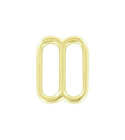 1" Shiny Brass, Cast Rounded Tri Bar Slide, Solid Brass