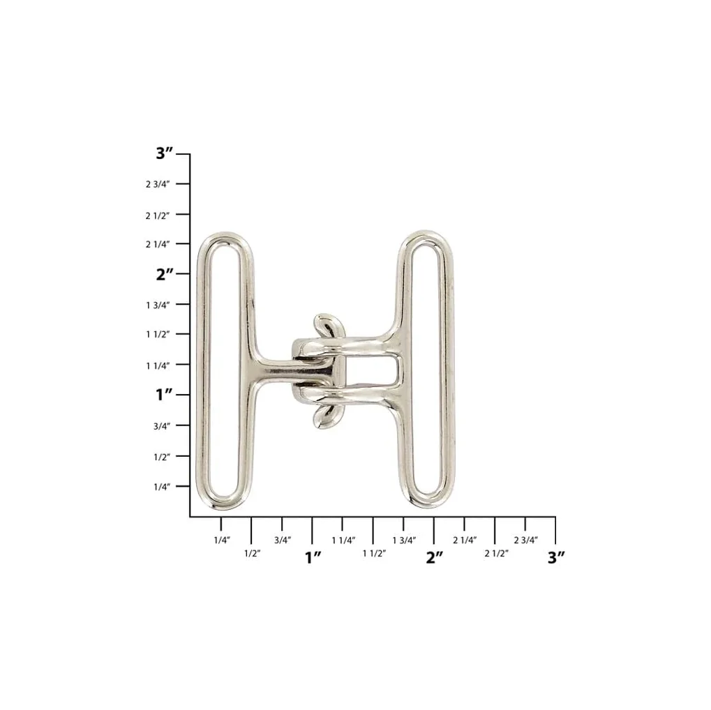 2" Nickel, Cinch Lock Webbing Buckle, Steel - Image 2