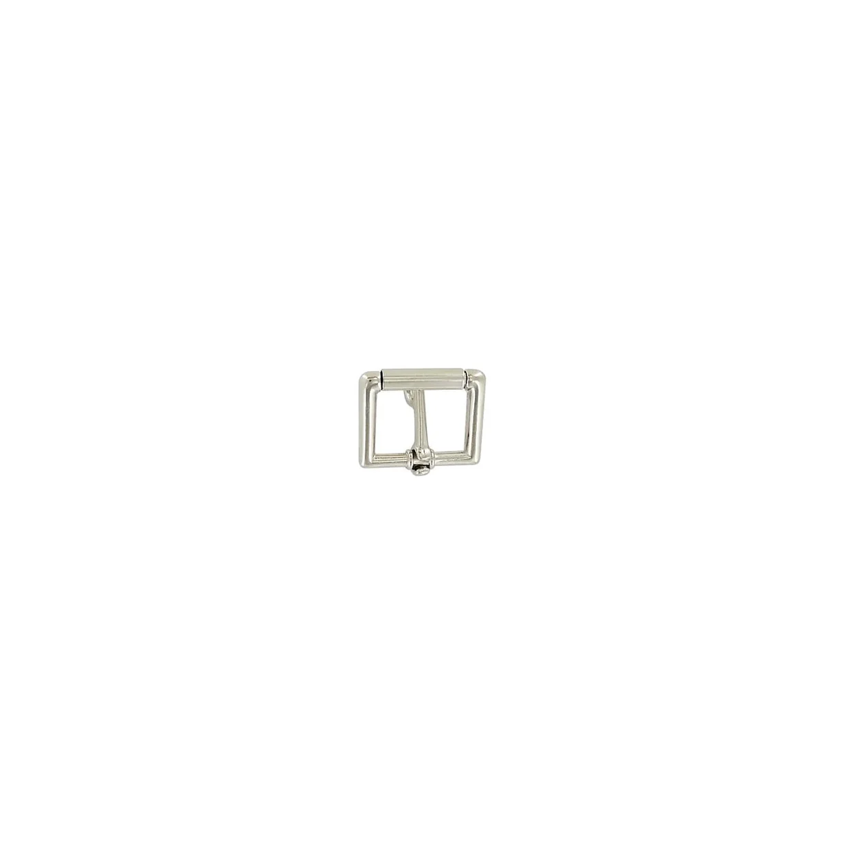 1" Nickel, Locking Tongue Heel Bar Roller Buckle, Zinc Alloy - Image 4