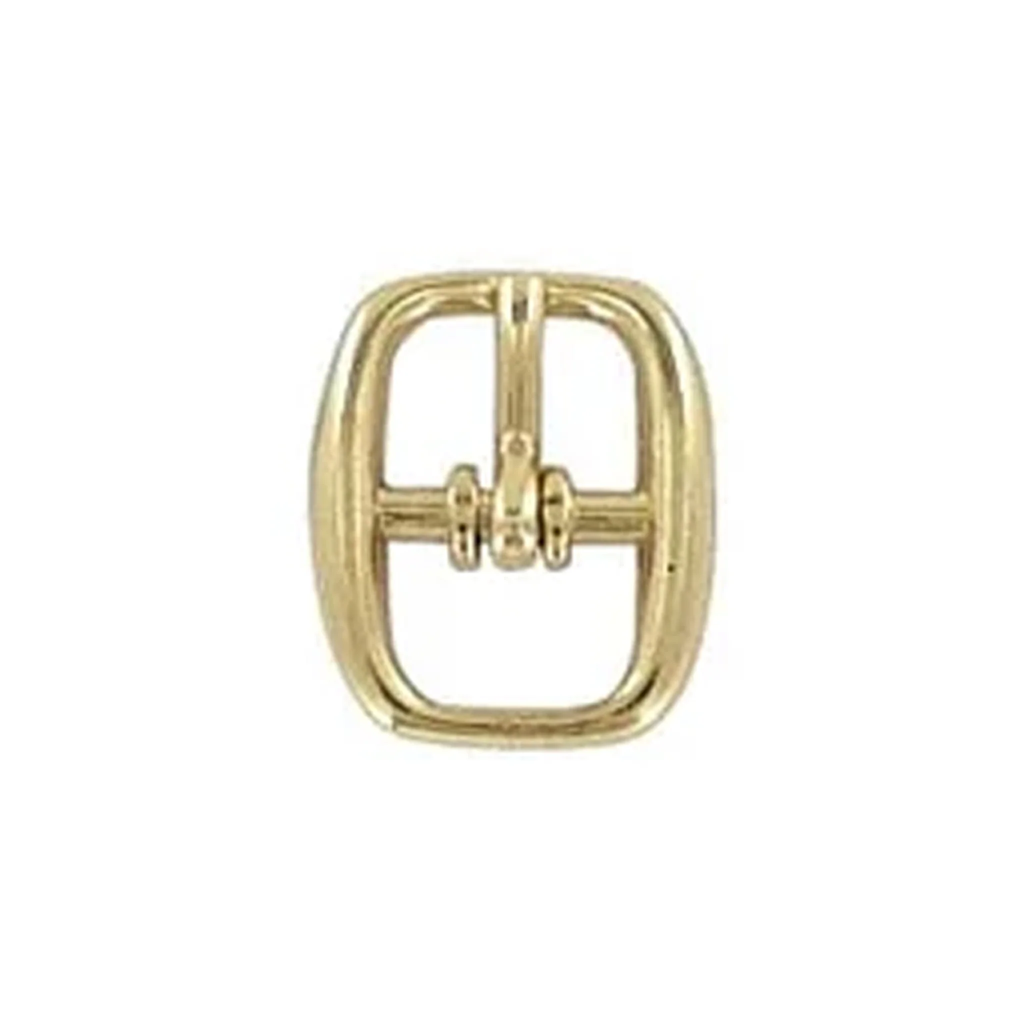 3/8" Gold, 15x18mm Center Bar Buckle, Zinc Alloy - Image 3