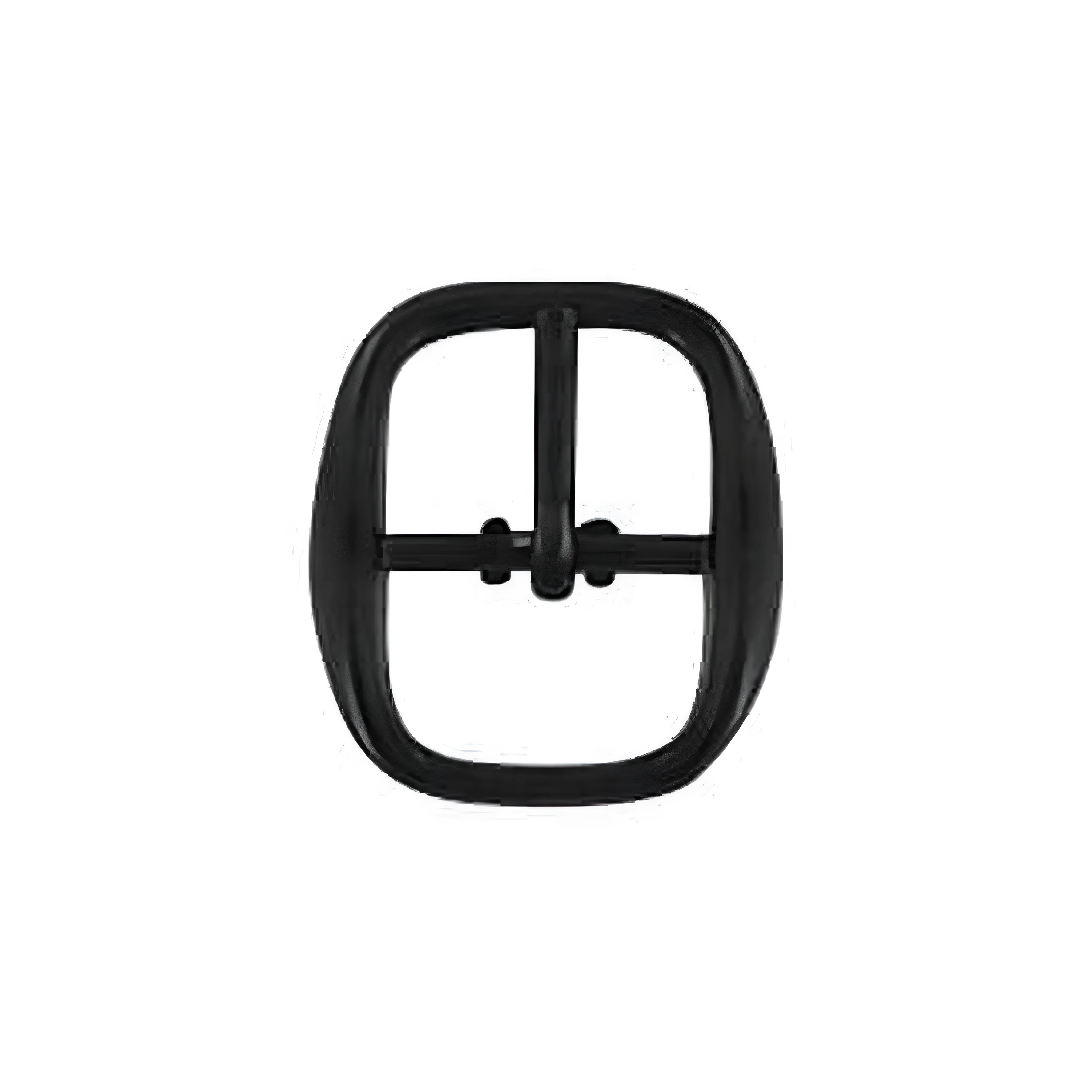 1/2" Black, Rounded Center Bar Buckle, Zinc Alloy - Image 3