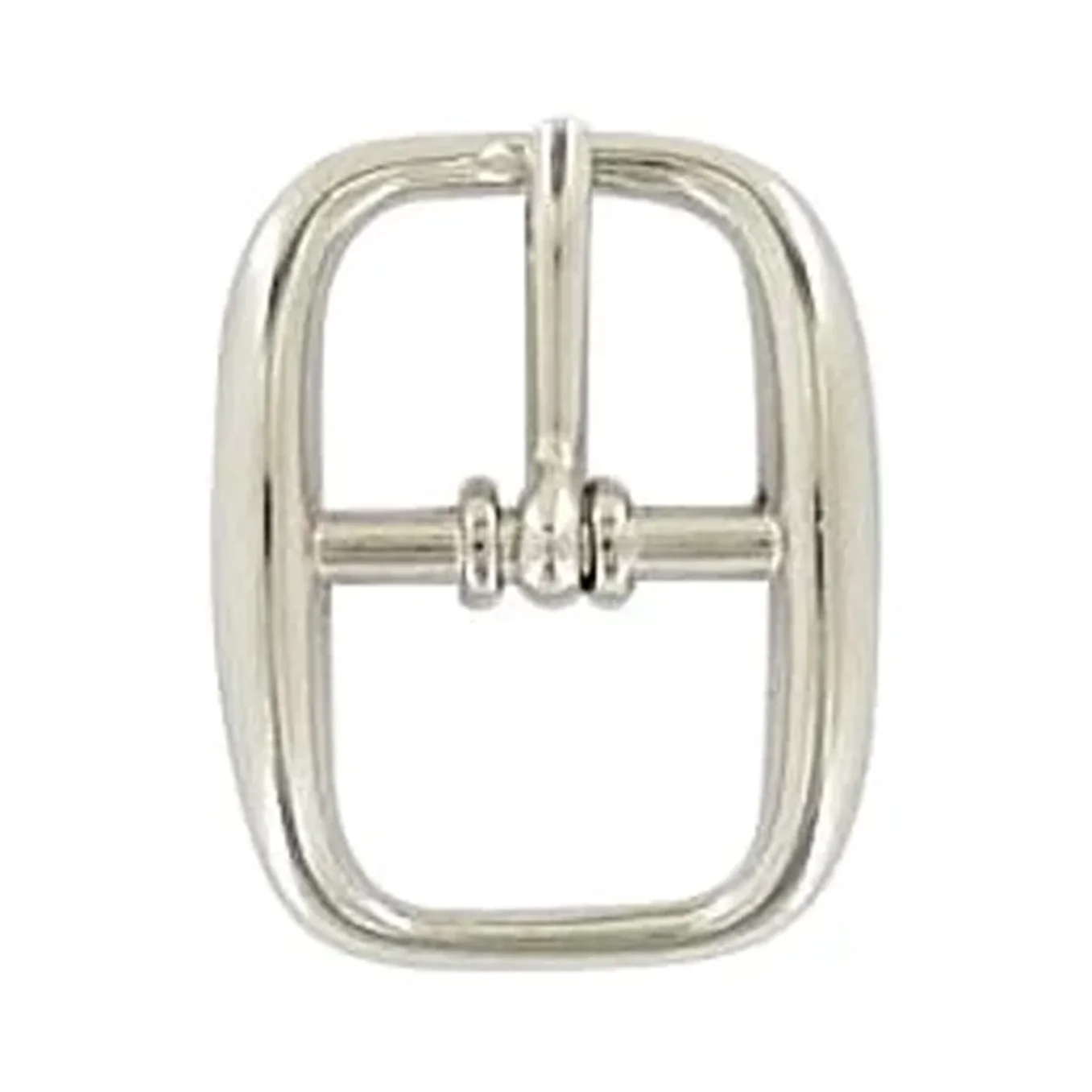 5/8" Nickel, 23x29mm Center Bar Buckle, Zinc Alloy - Image 3