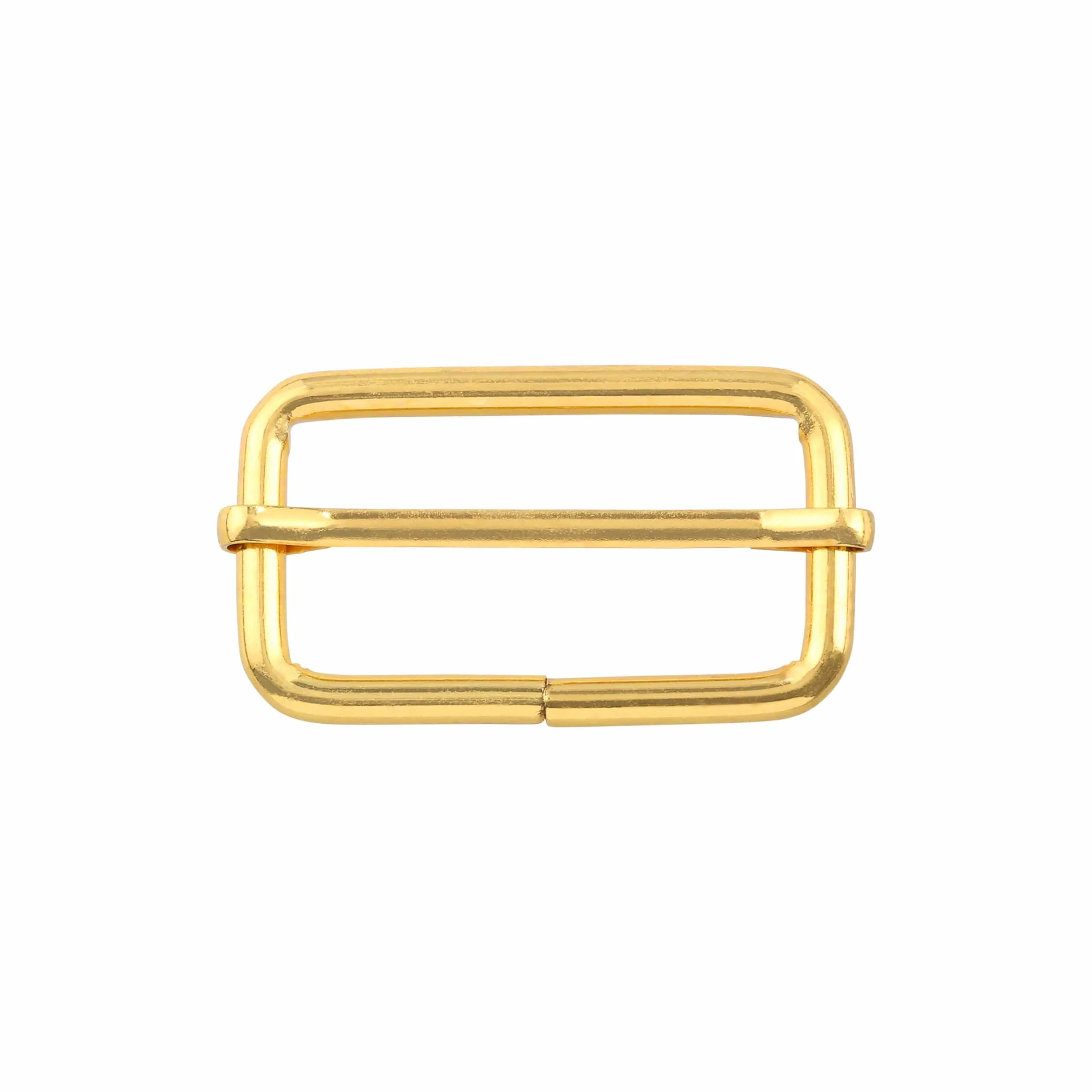 1 1/2" Shiny Gold, Adjustable Strap Slide, Steel