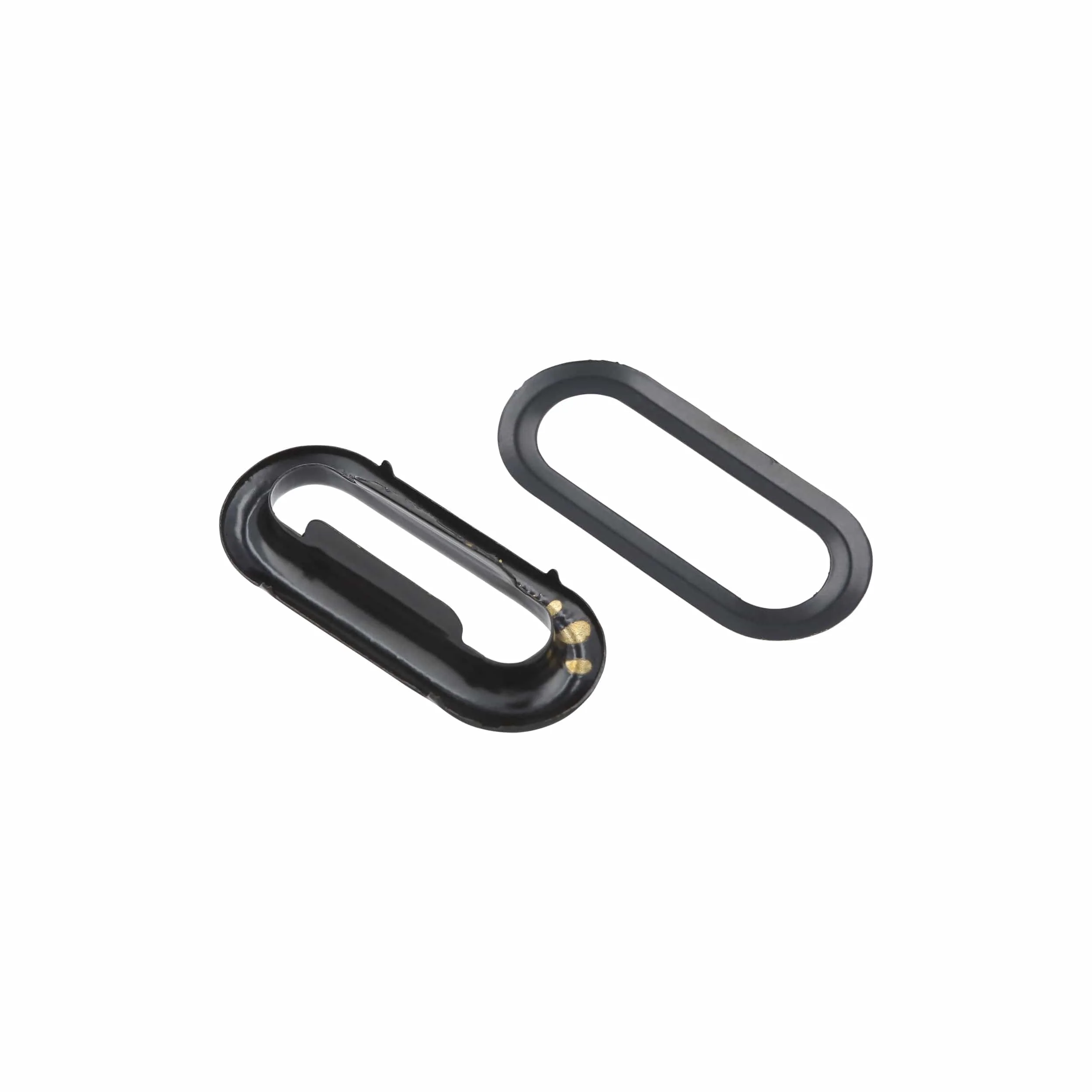 1" Black, Oblong Grommet With Washer, Steel - Image 2