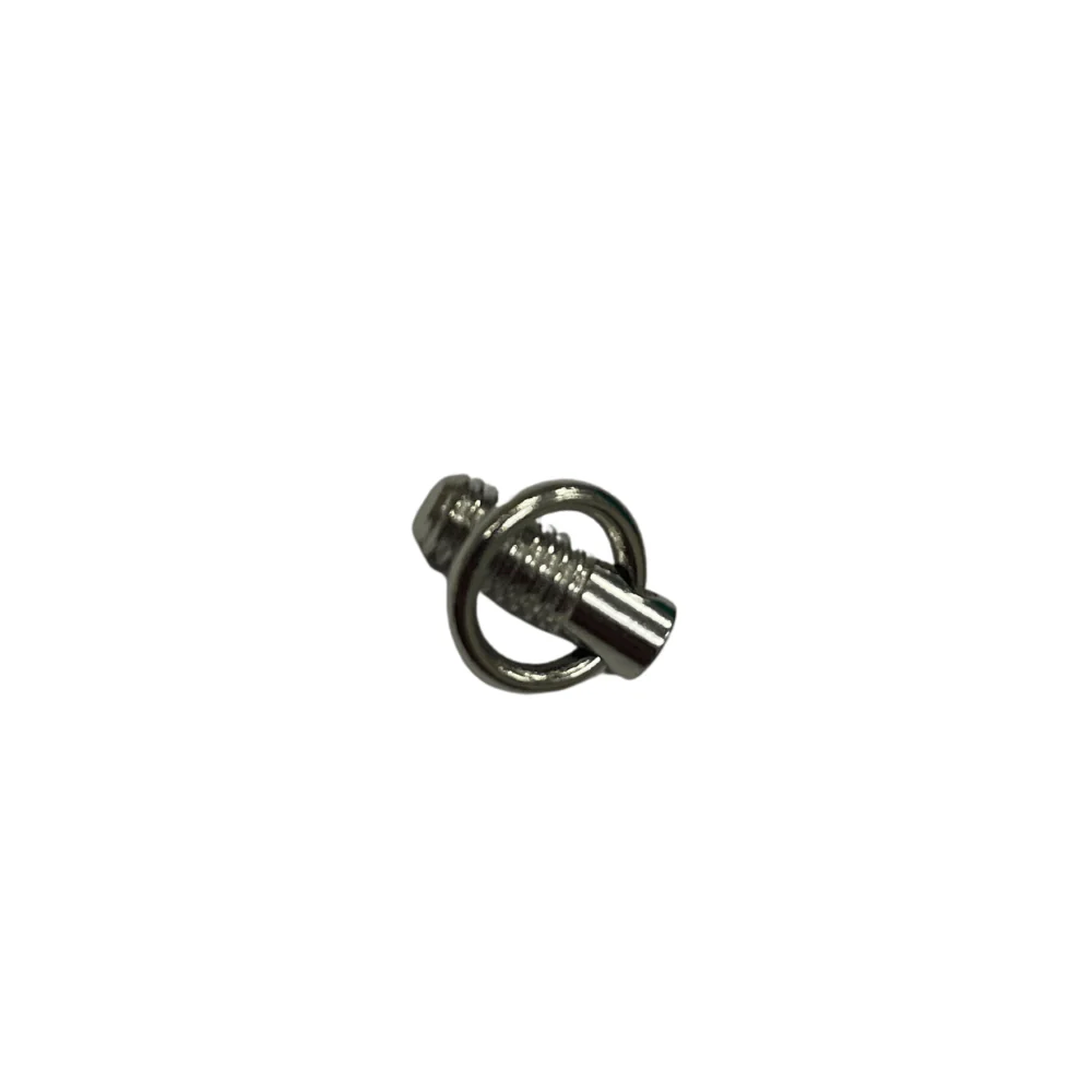 16.8MM Nickel, Screw Post With Ring, Steel - Image 2