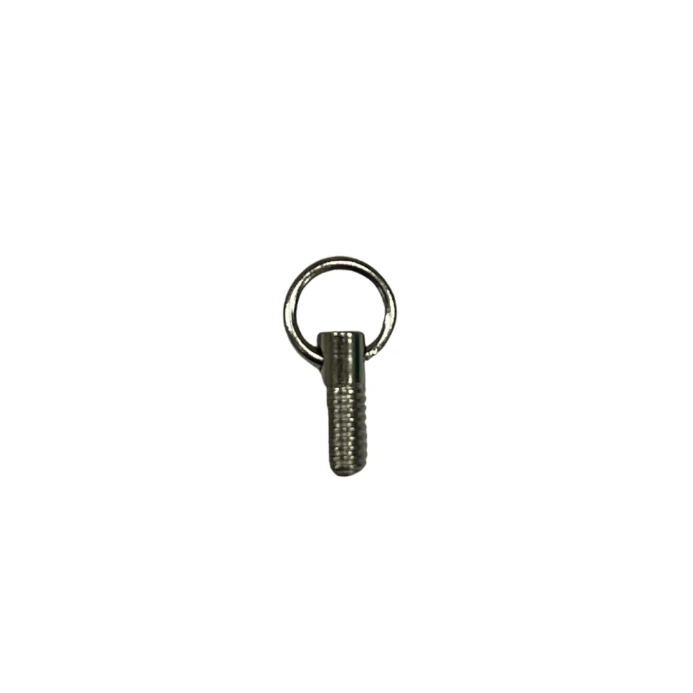 16.8MM Nickel, Screw Post With Ring, Steel - Image 3