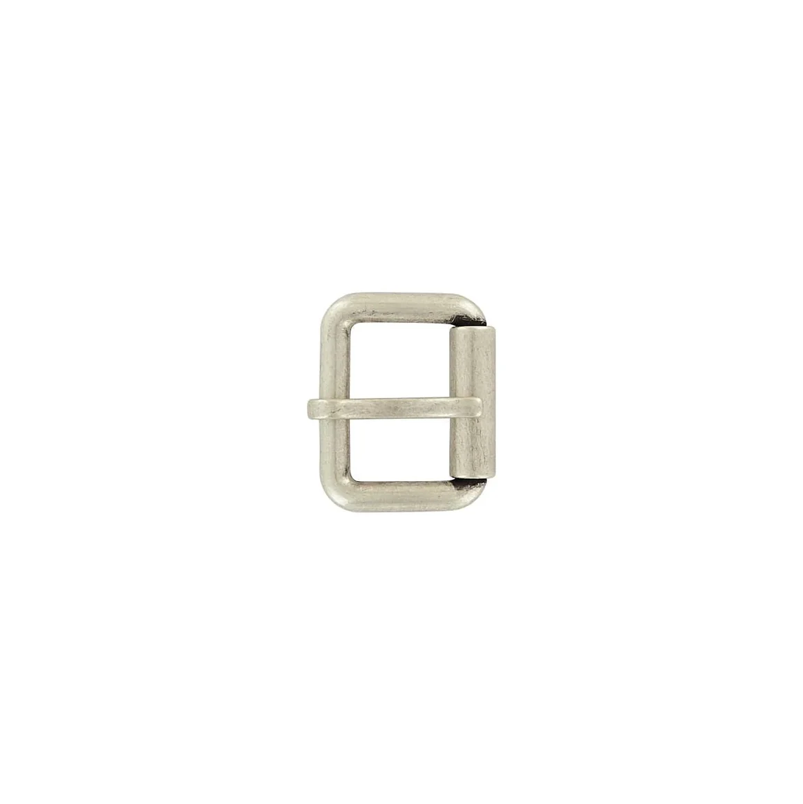 1 1/2" Brushed Nickel, Heel Bar Roller Buckle, Zinc Alloy