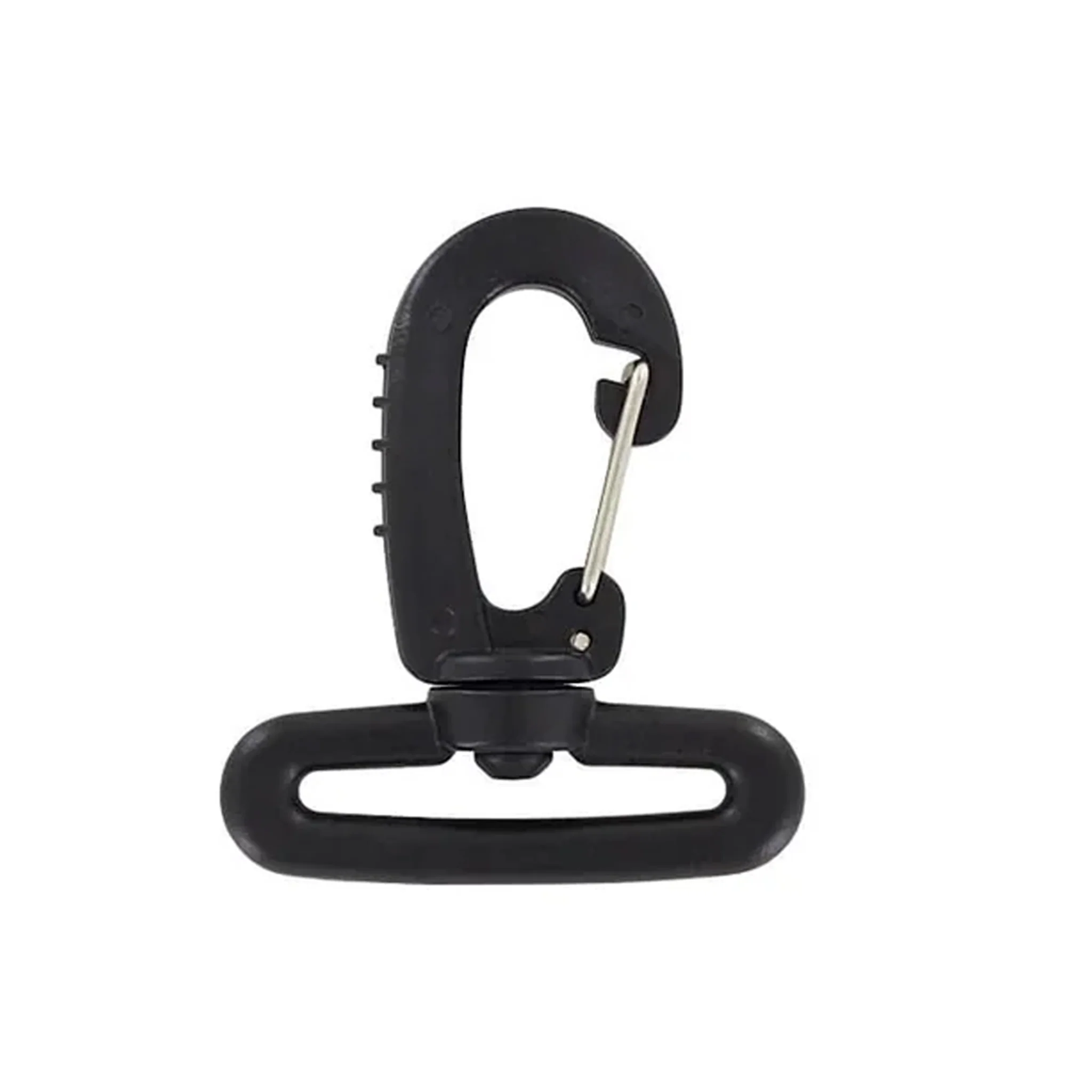 1 1/2" Black, Lever Swivel Snap Hook, Plastic - Image 3