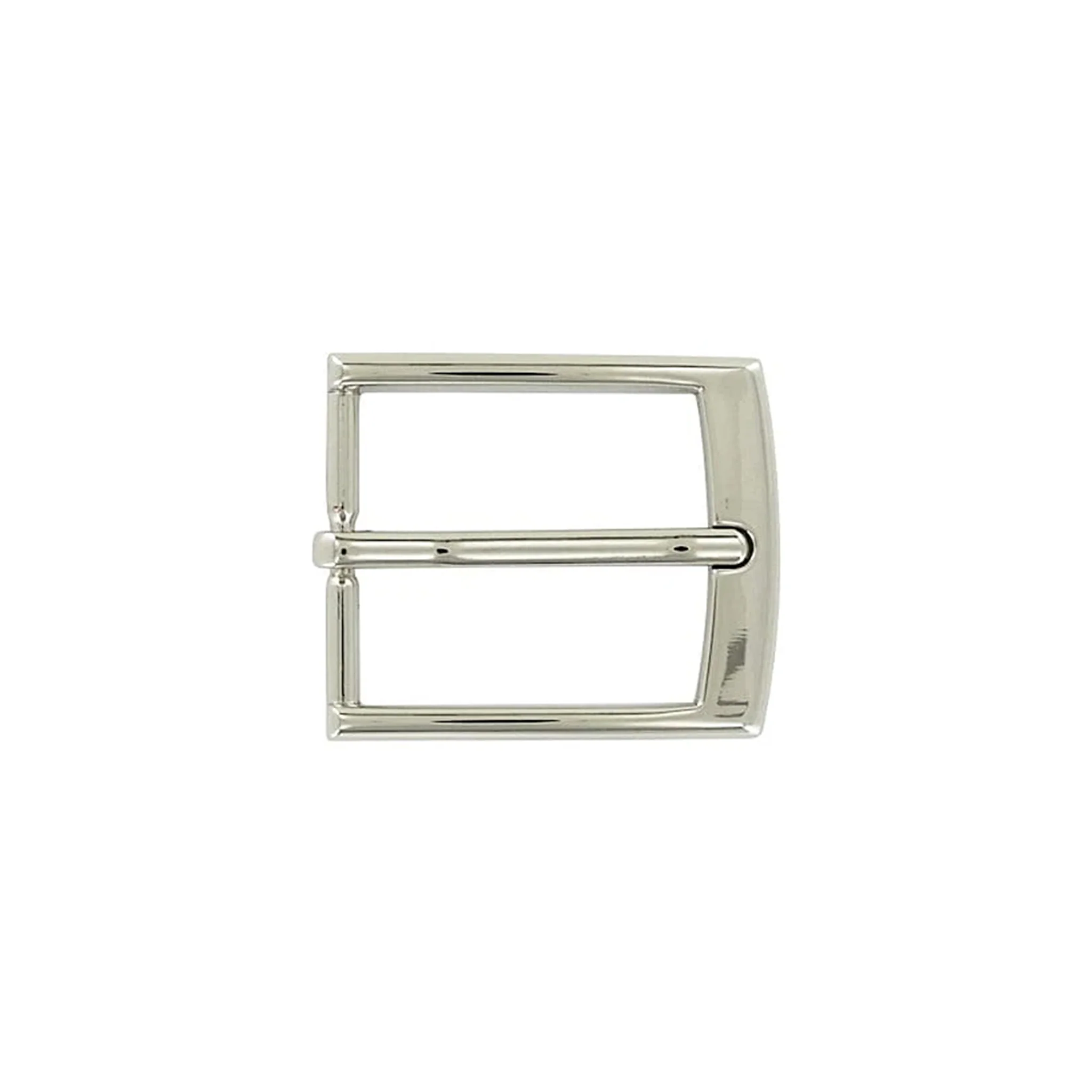 1 1/4" Nickel, Heel Bar Buckle, Zinc Alloy