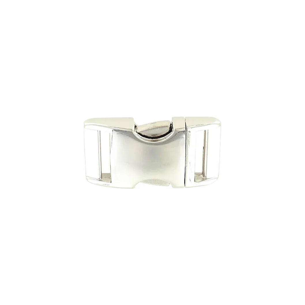 1" Nickel, Side Squeeze Buckle, Aluminum