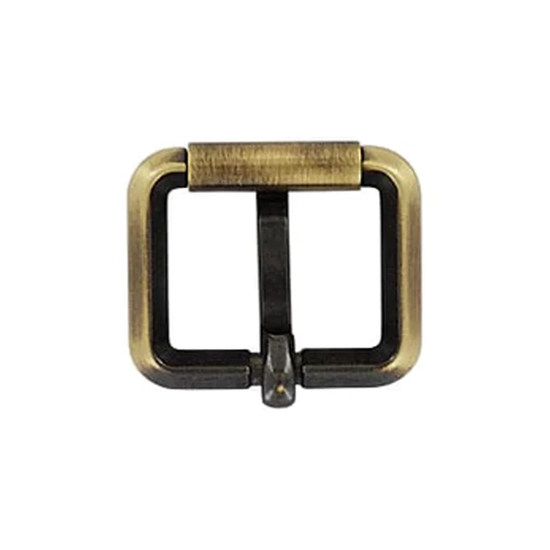1" Antique Brass, Beveled Heel Bar Roller Buckle, Zinc Alloy - Image 4
