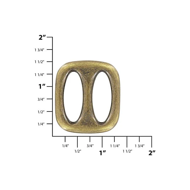 1" Antique Brass, Cast Slide Ring, Zinc Alloy - Image 3