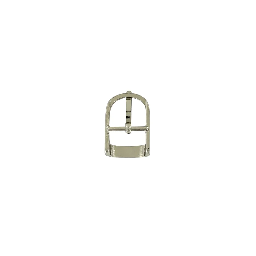 3/4" Shiny Nickel, 26x38mm D Shaped Center Bar Buckle, Zinc Alloy - Image 3