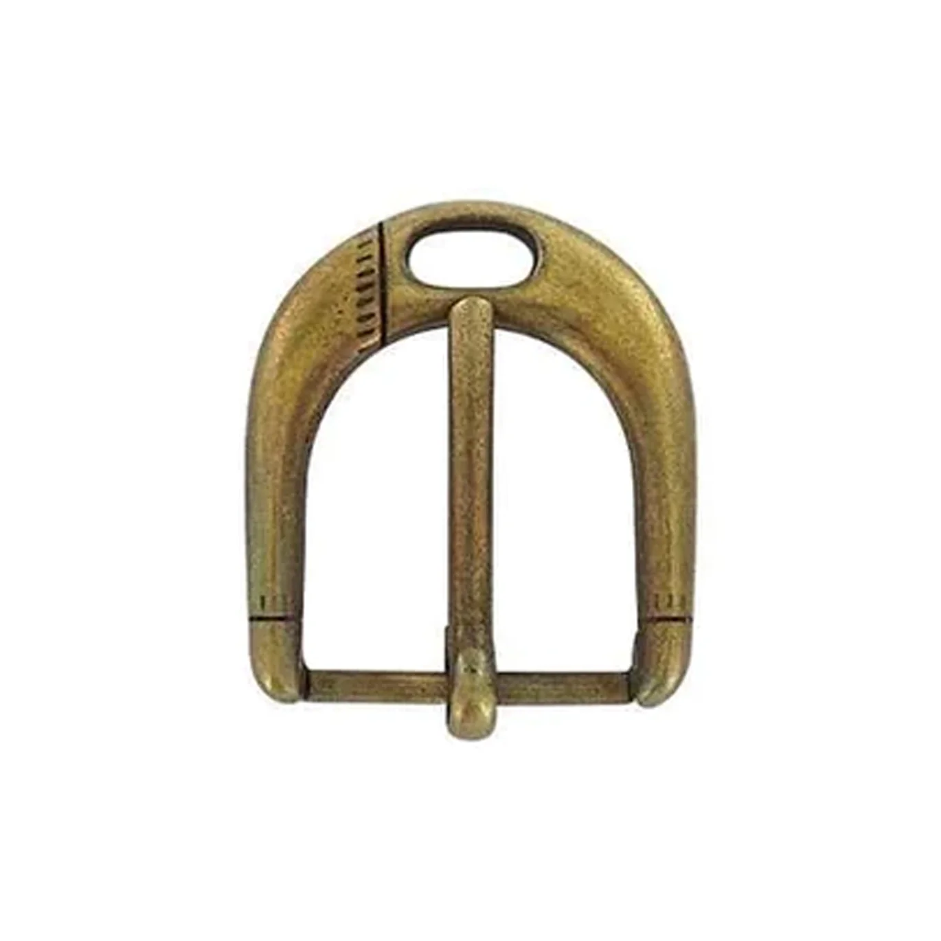 1" Antique Brass, Rounded Heel Bar Buckle, Zinc Alloy - Image 3