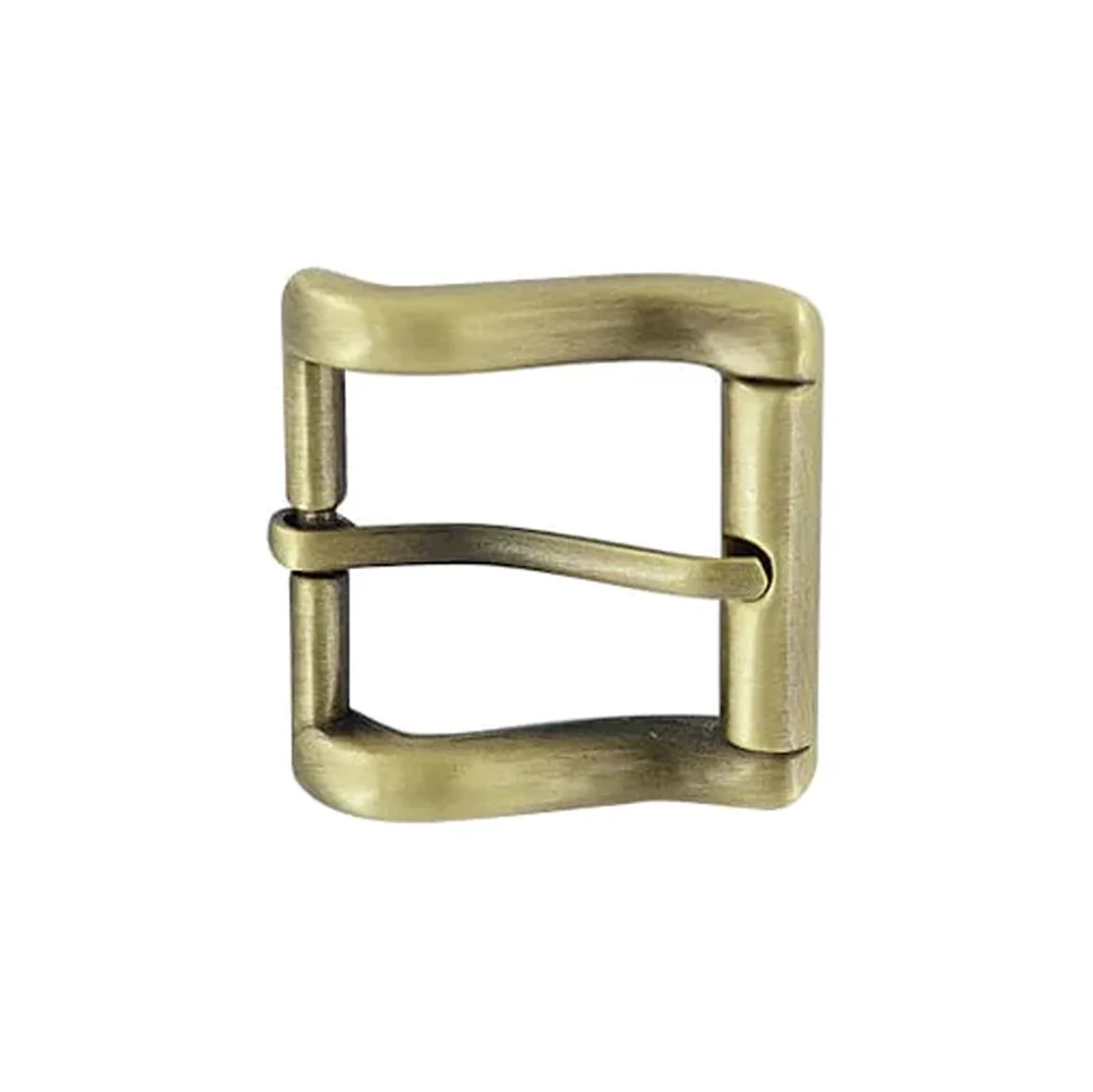 1" Antique Brass, Square Heel Bar Buckle, Zinc Alloy - Image 2