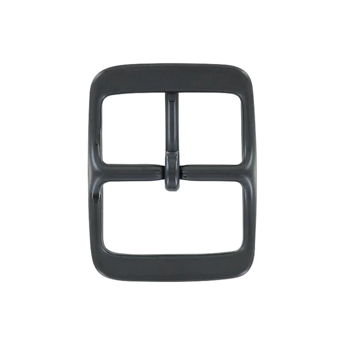 1 3/4" Black, Center Bar Buckle, Solid Brass - Image 3