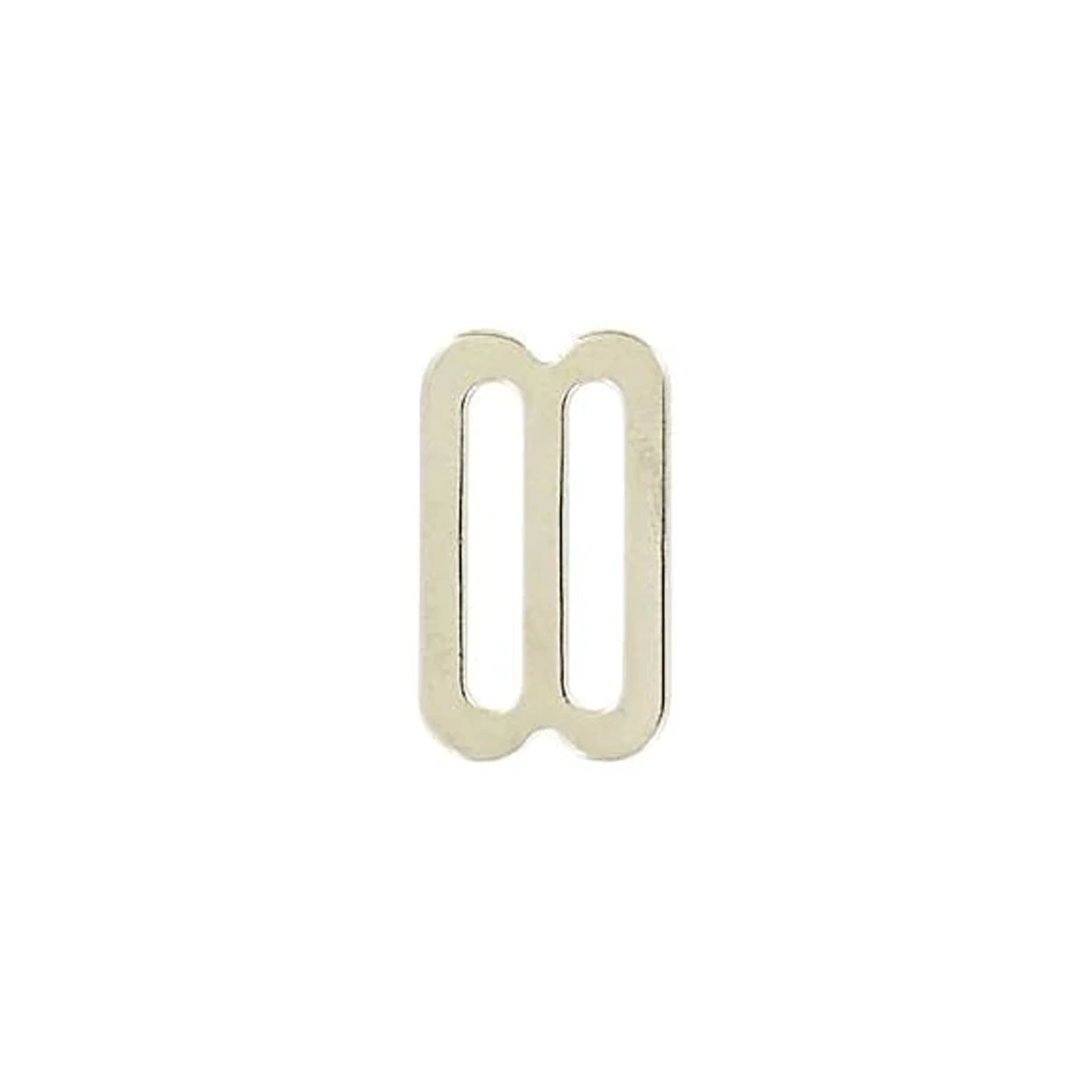 1" Nickel, Flat Stamped Double Loop, Tri Bar Slide, Steel