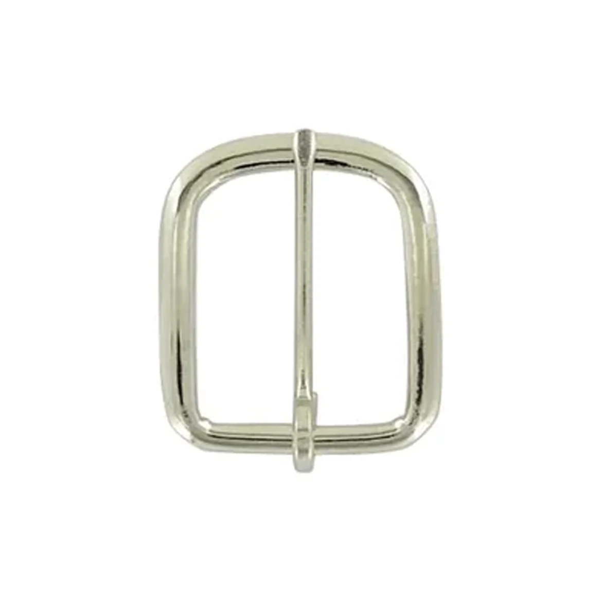 1" Nickel, Rounded Heel Bar Buckle, Steel - Image 4