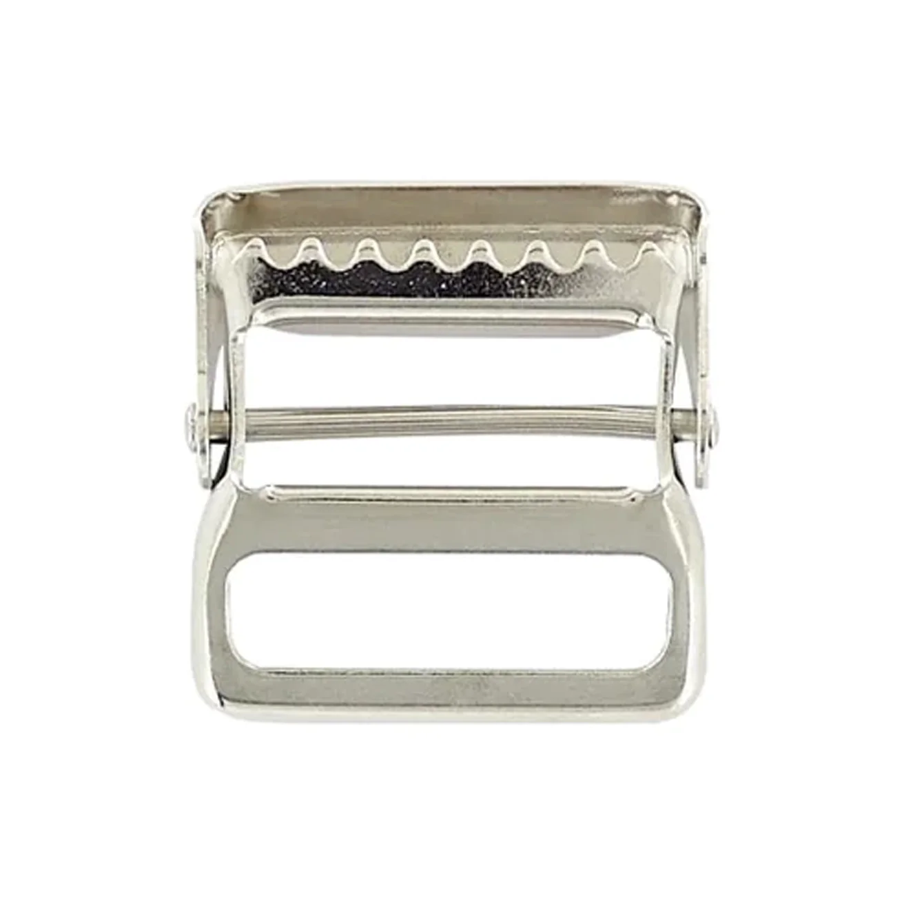 1 1/2" Nickel, Cinch Lock Webbing Buckle, Steel - Image 4