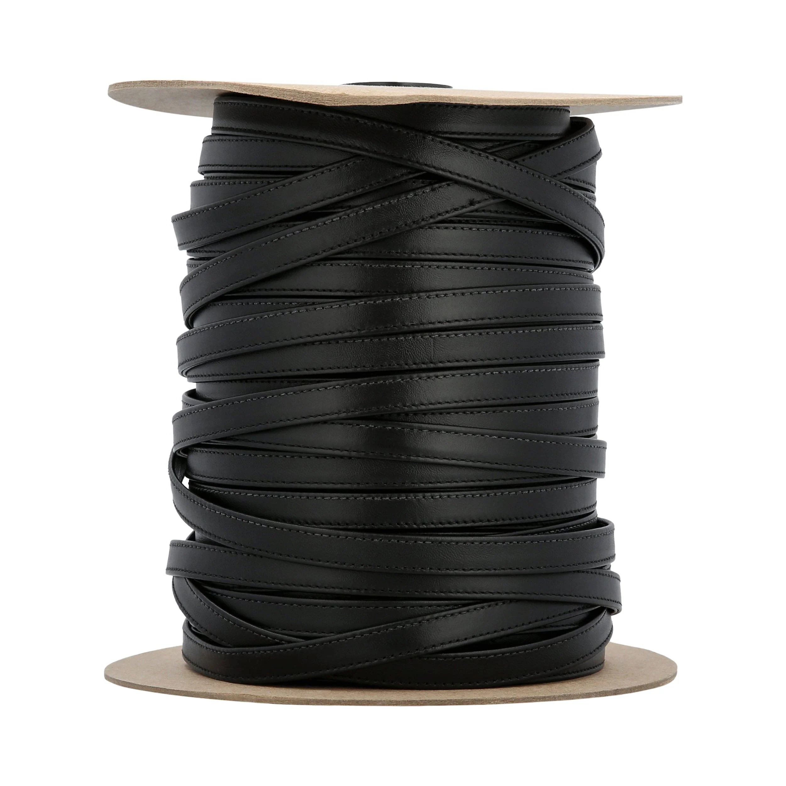 1/2" Black, Leather Strapping, Leather - Image 2