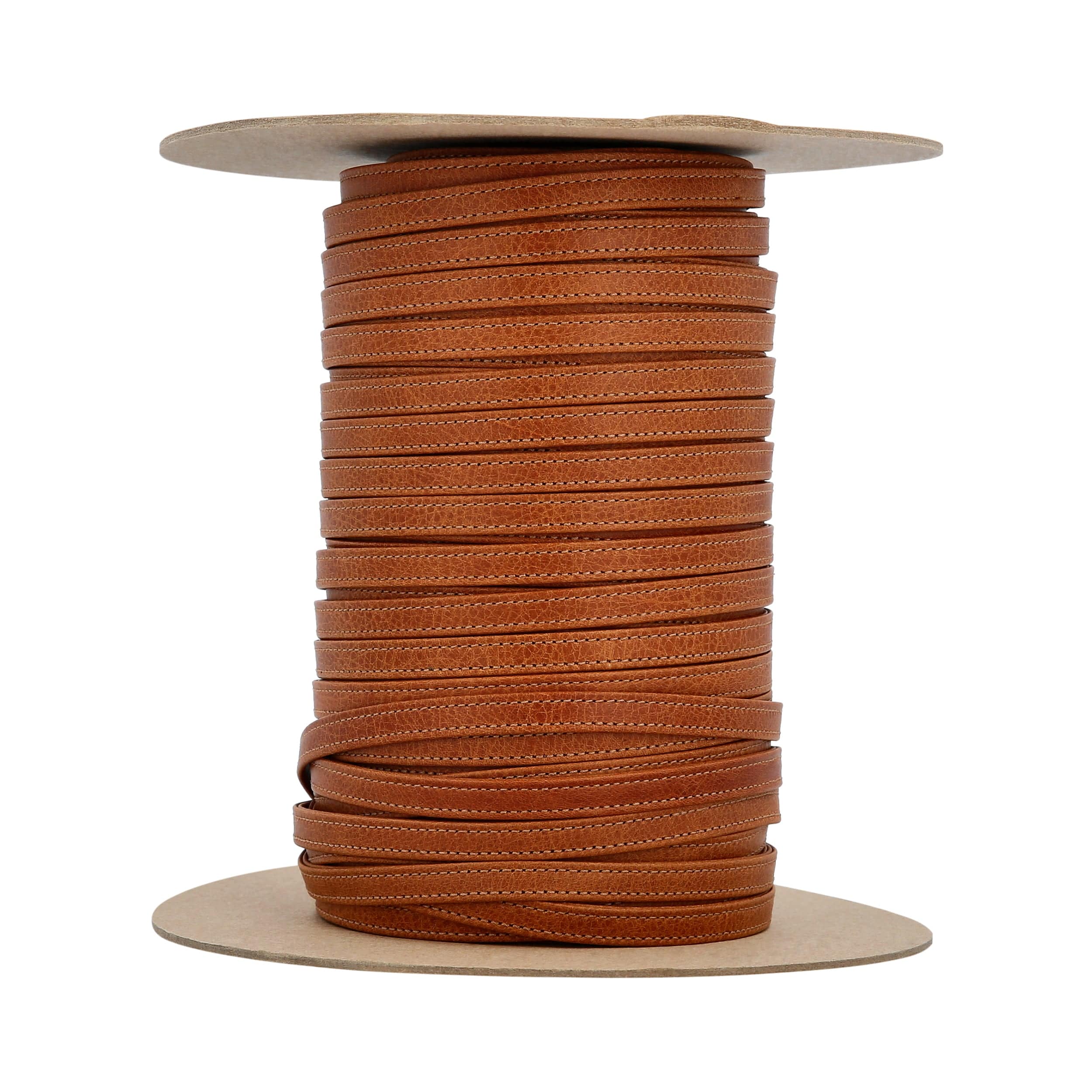 3/8" Medium Brown, Flat Leather Strapping - Image 2