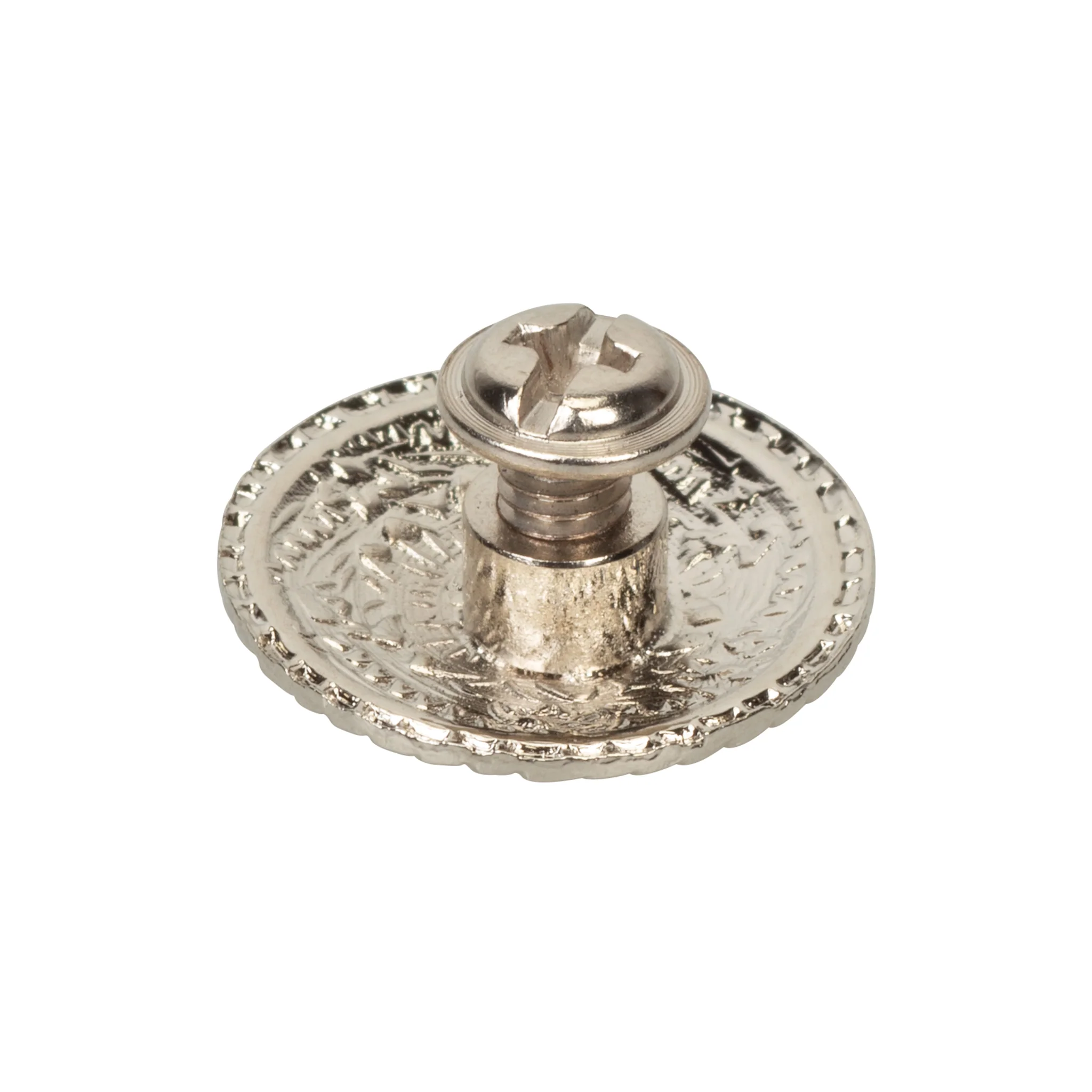 Concho with Chicago Screws, Nickel Plated - Image 4