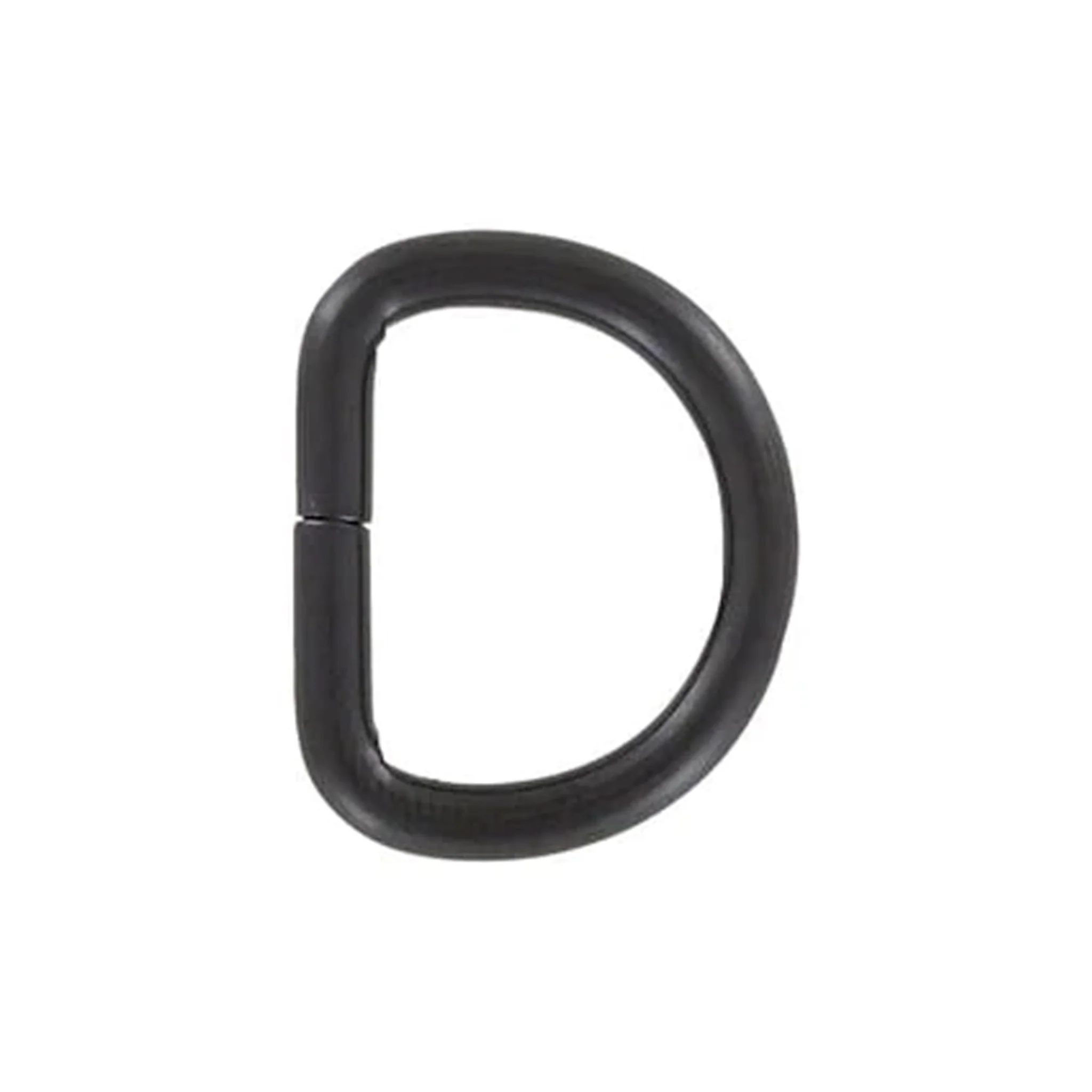 5/8" Matte Black, Split D-Ring, Steel