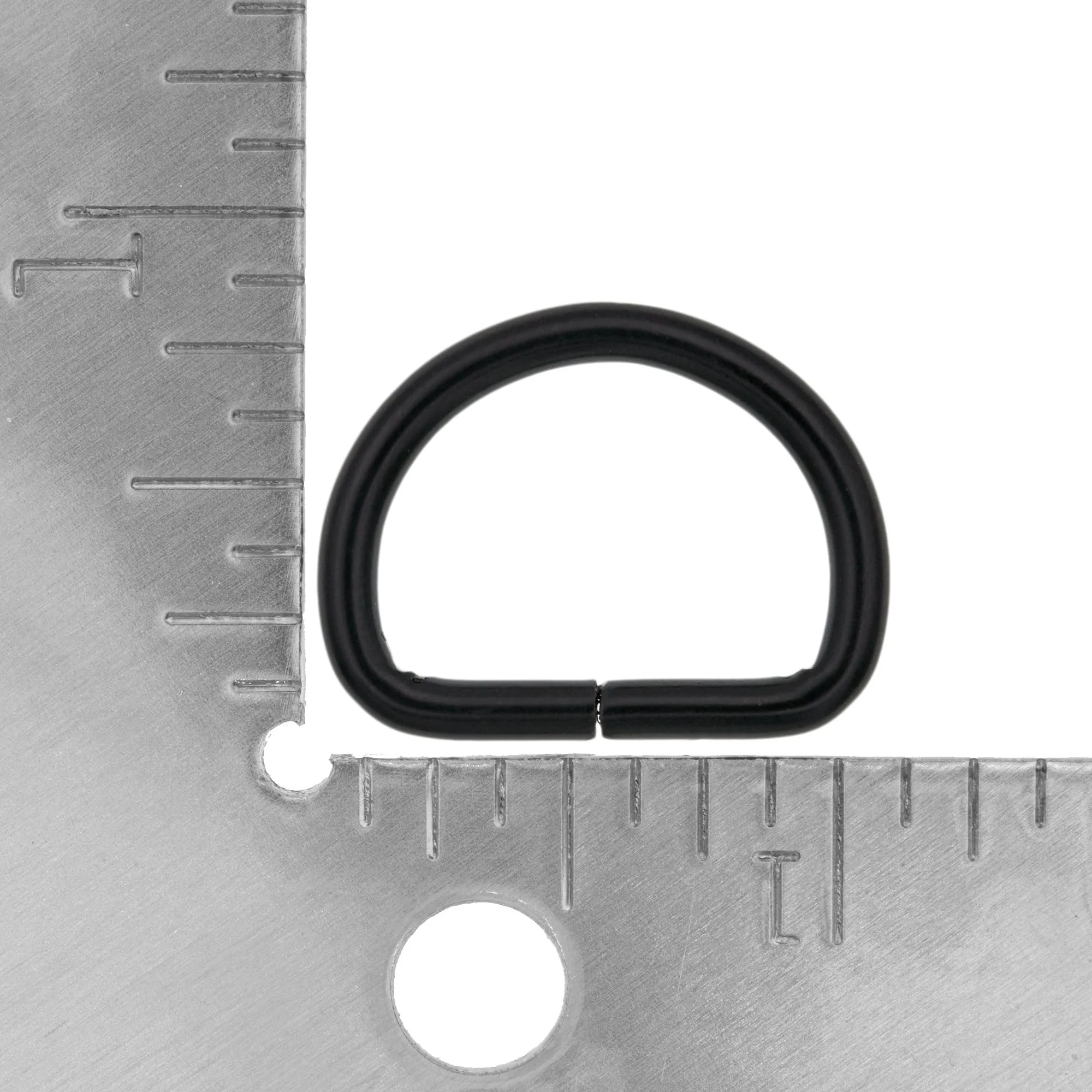 3/4" Matte Black, Split D-Ring, Steel - Image 3