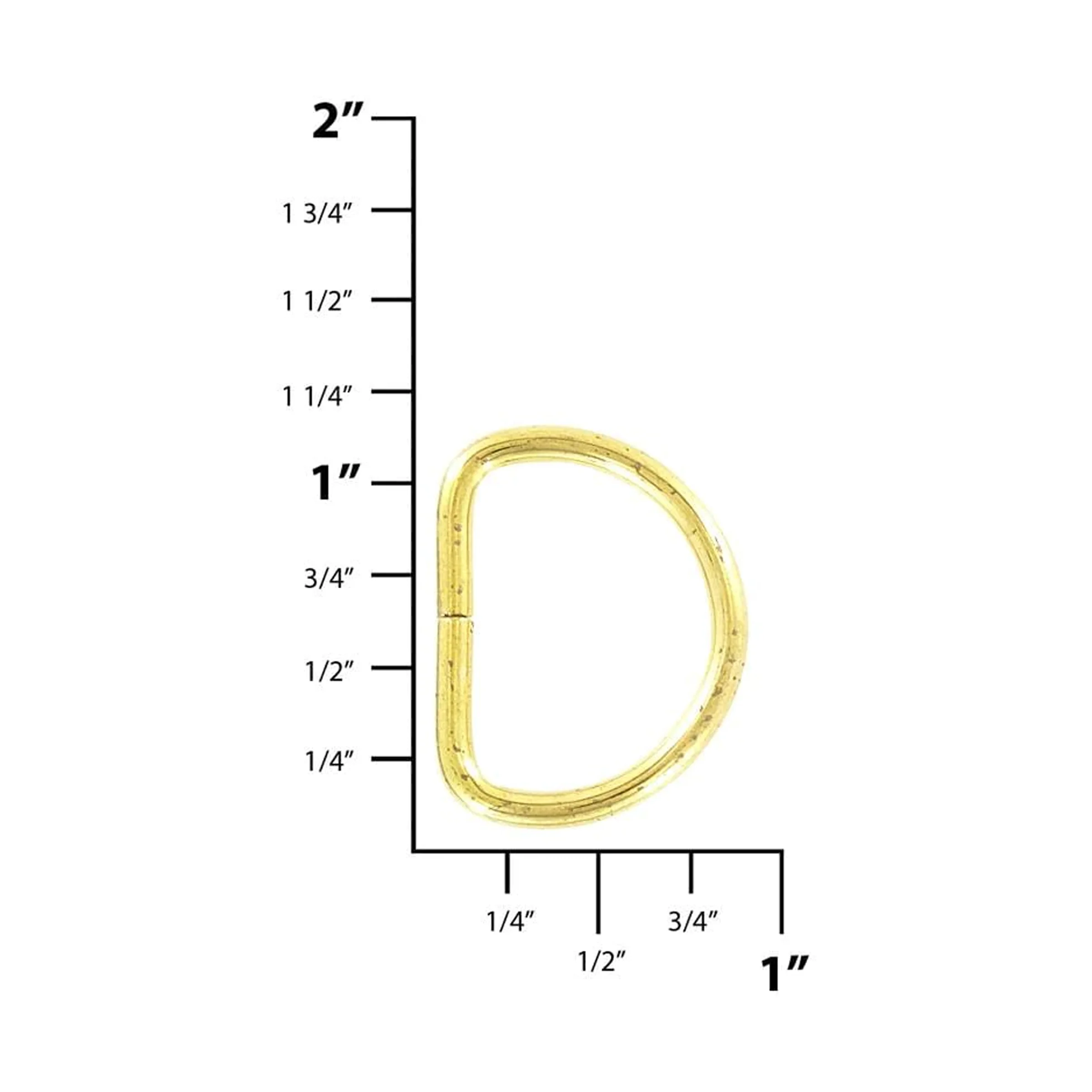 3/4" Brass, Split D-Ring, Steel - Image 2
