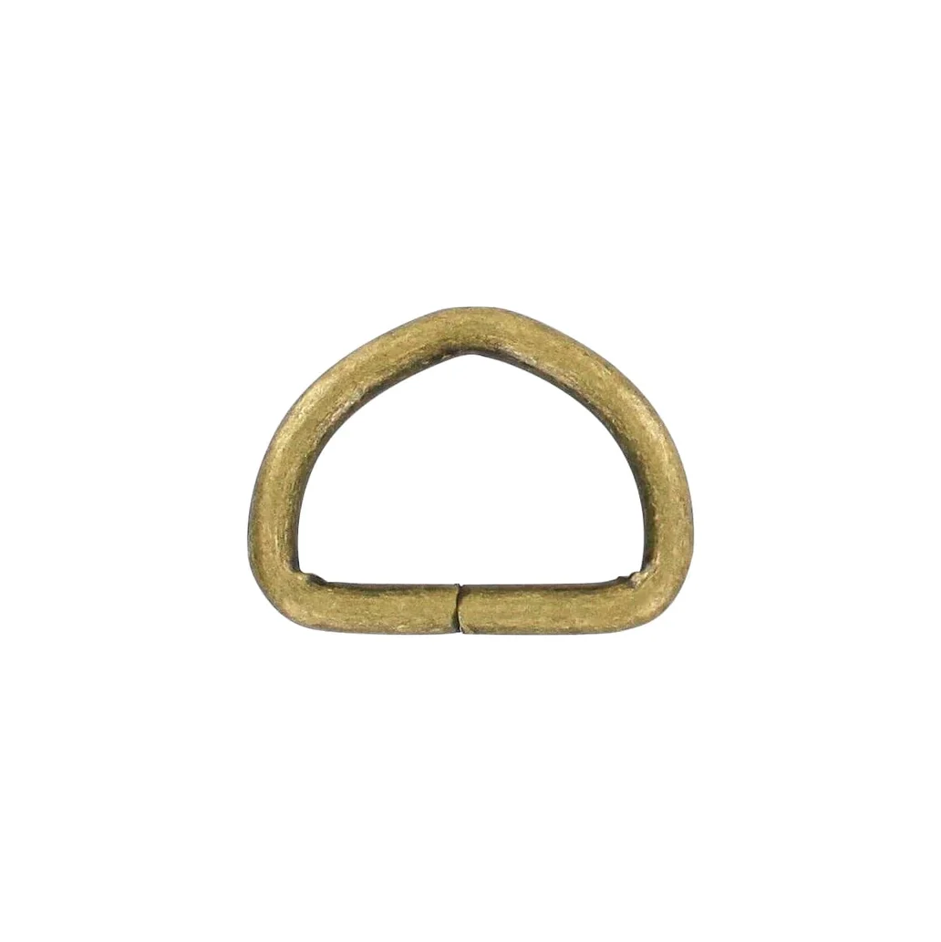 7/8" Antique Brass, Split D-Ring, Steel - Image 3