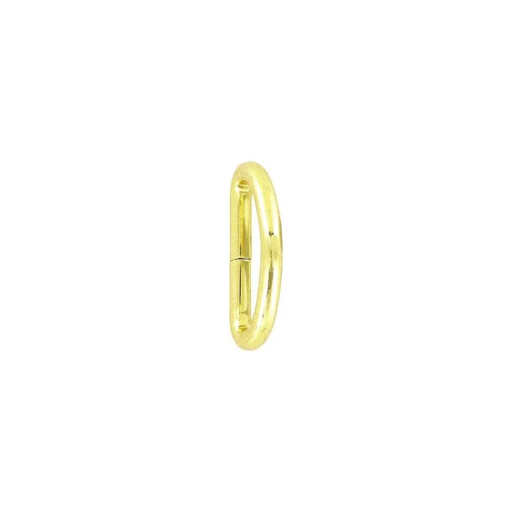 7/8" Shiny Gold, Split D-Ring, Steel - Image 3
