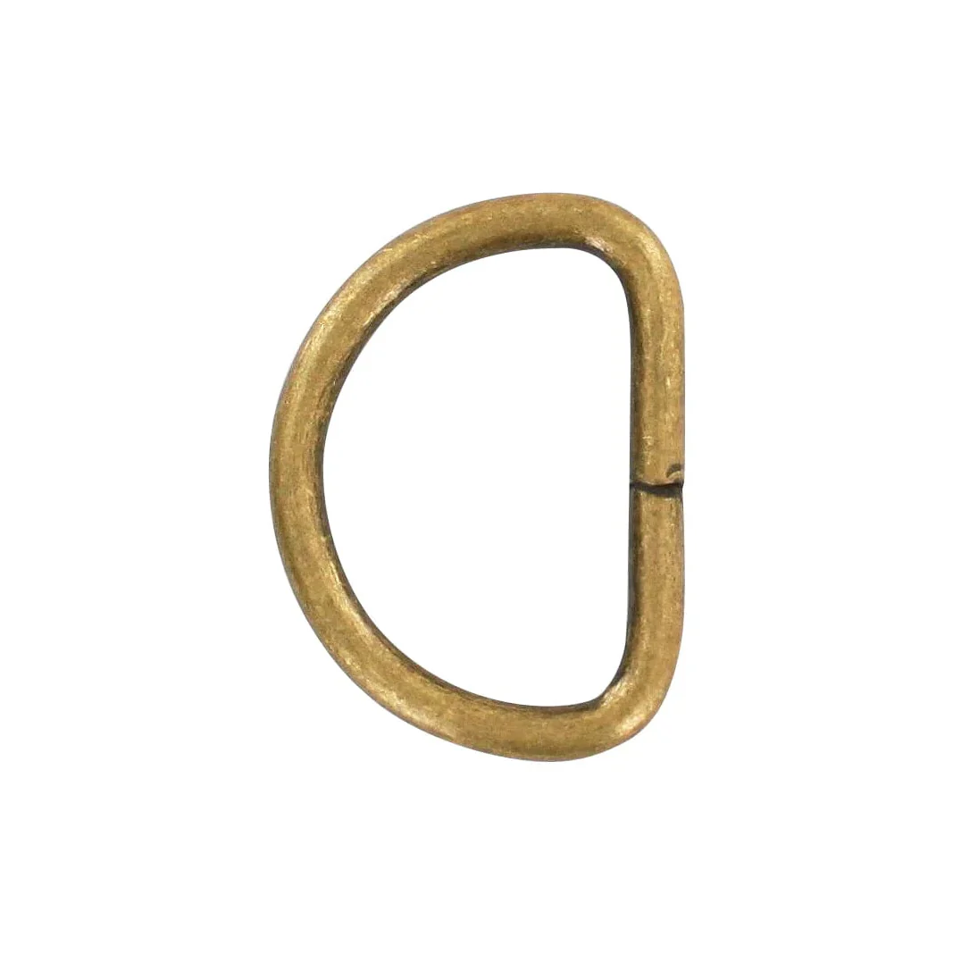 1" Antique Brass, Split D-Ring Heavy, Steel - Image 2