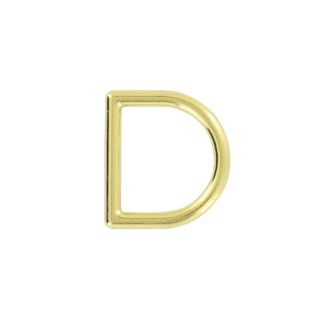 1" Shiny Brass, Cast D-Ring, Zinc Alloy