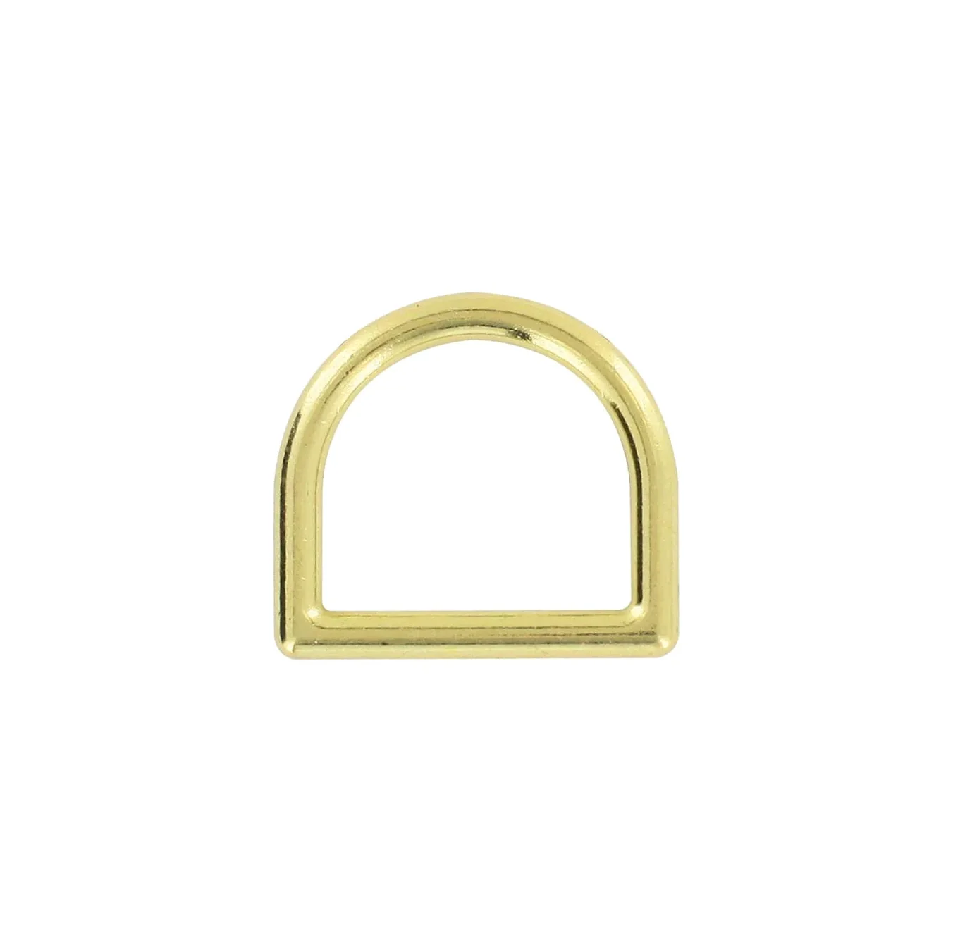 1" Shiny Brass, Cast D-Ring, Zinc Alloy - Image 2