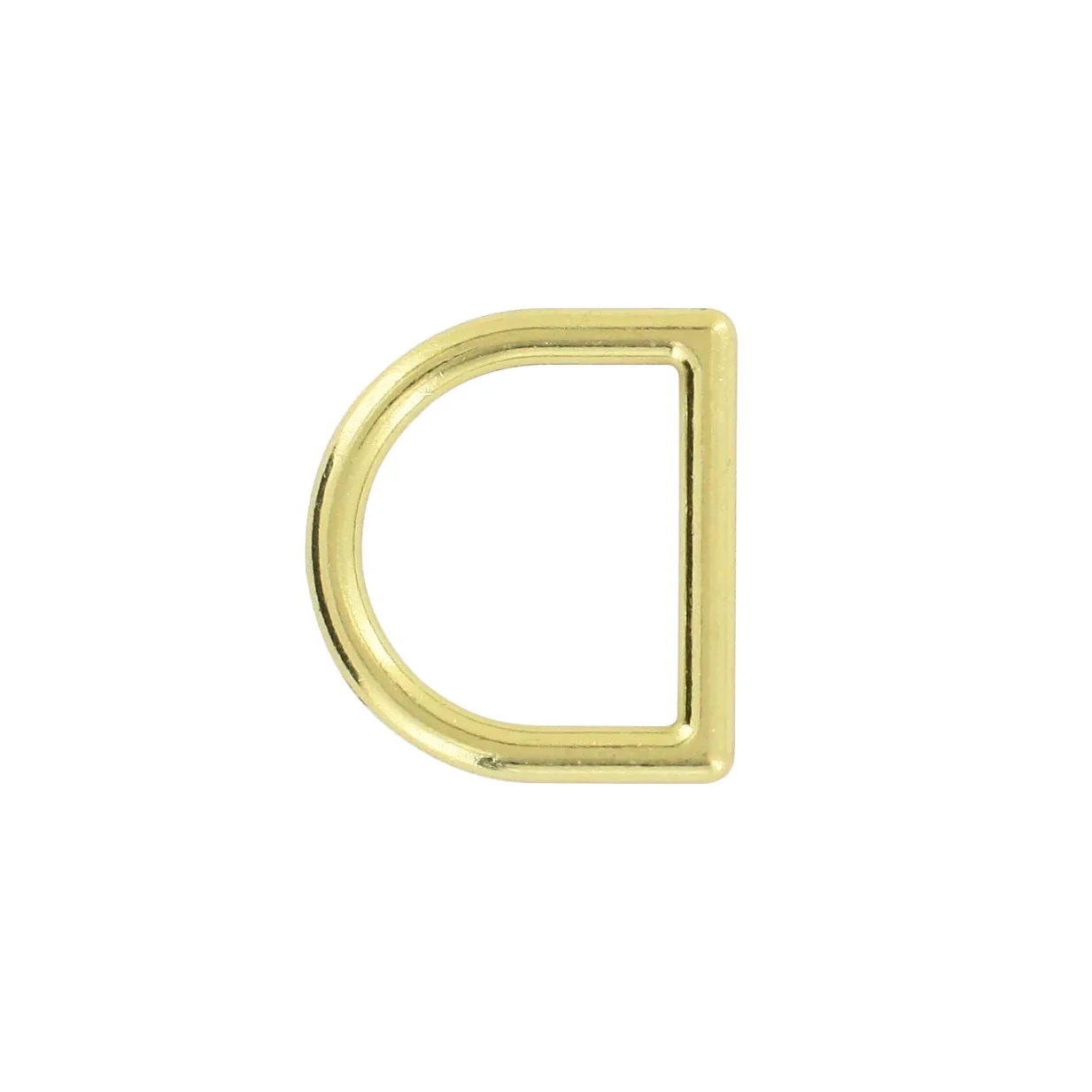 1" Shiny Brass, Cast D-Ring, Zinc Alloy - Image 3