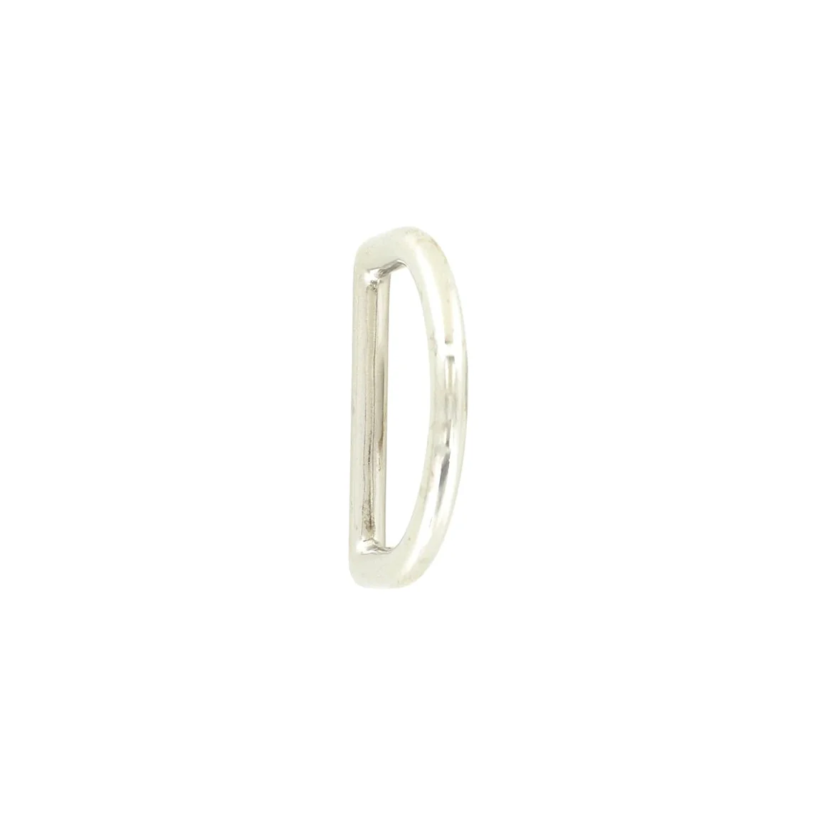 1 1/4" Shiny Nickel, Cast D-Ring, Zinc Alloy - Image 3