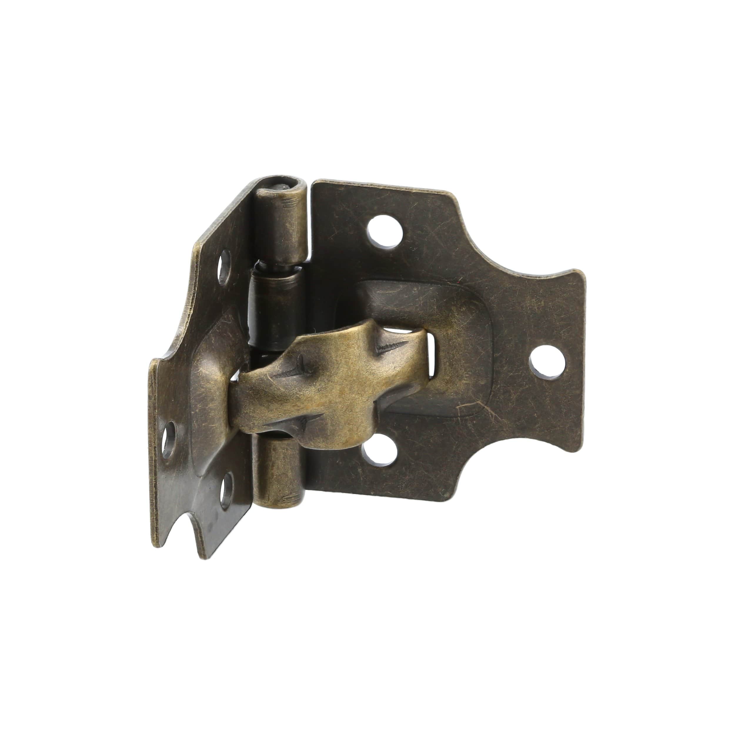 1 1/2" Antique Brass, Stop Hinge Plate, Steel - Image 3