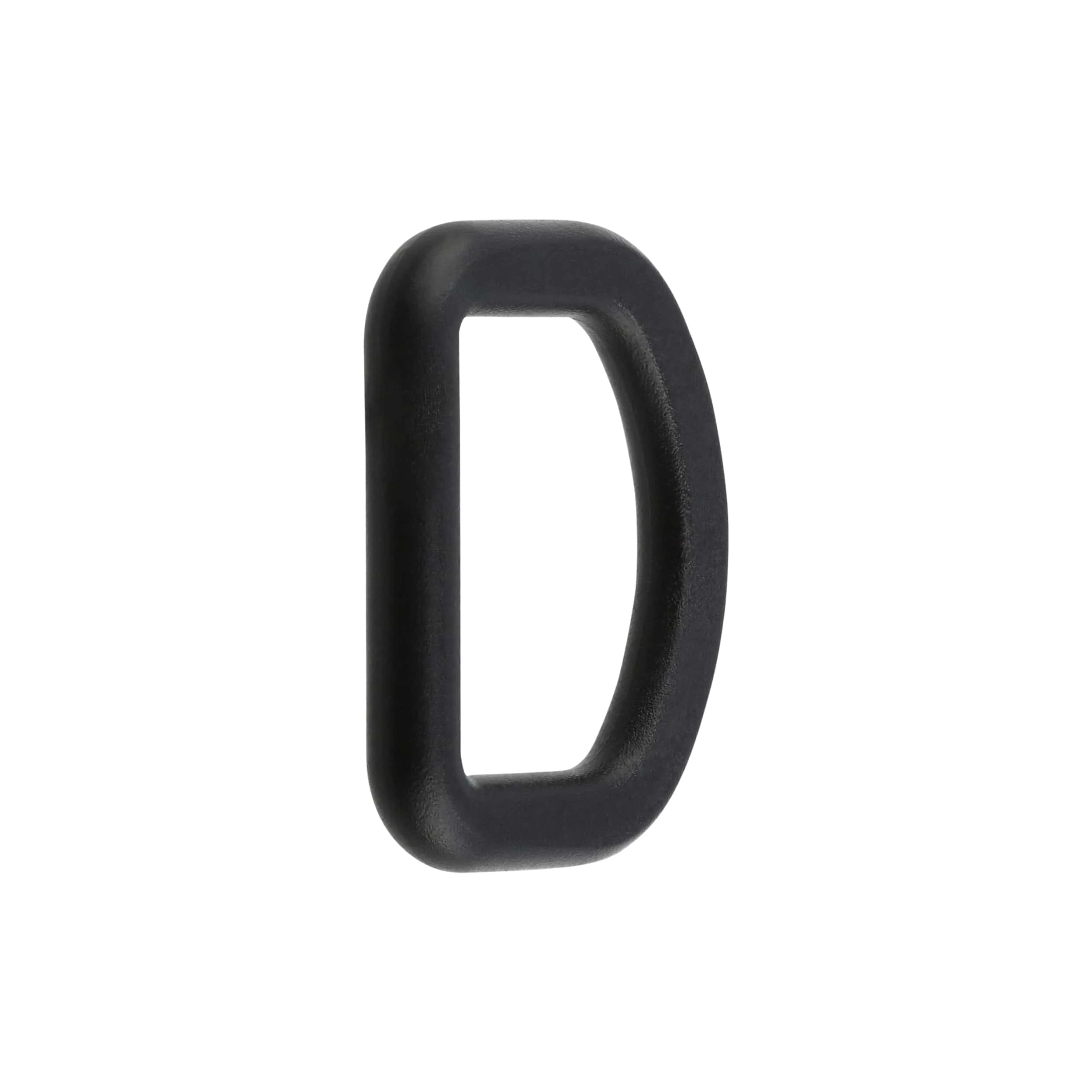 1" Black, Solid D Ring, Plastic - Image 3