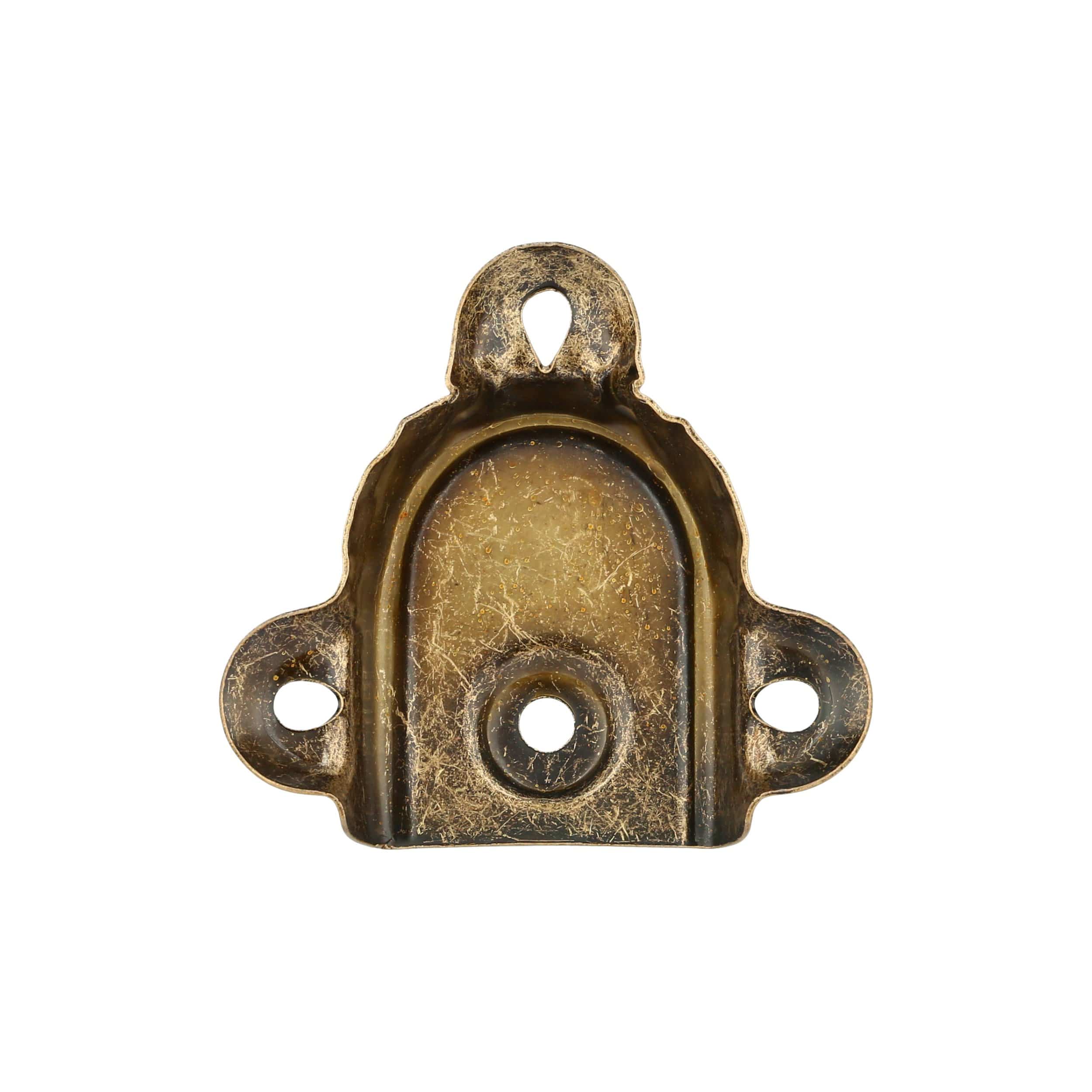 1 1/4" Antique Brass, Rigid Spade Trunk Handle End Cap, Steel - Image 3
