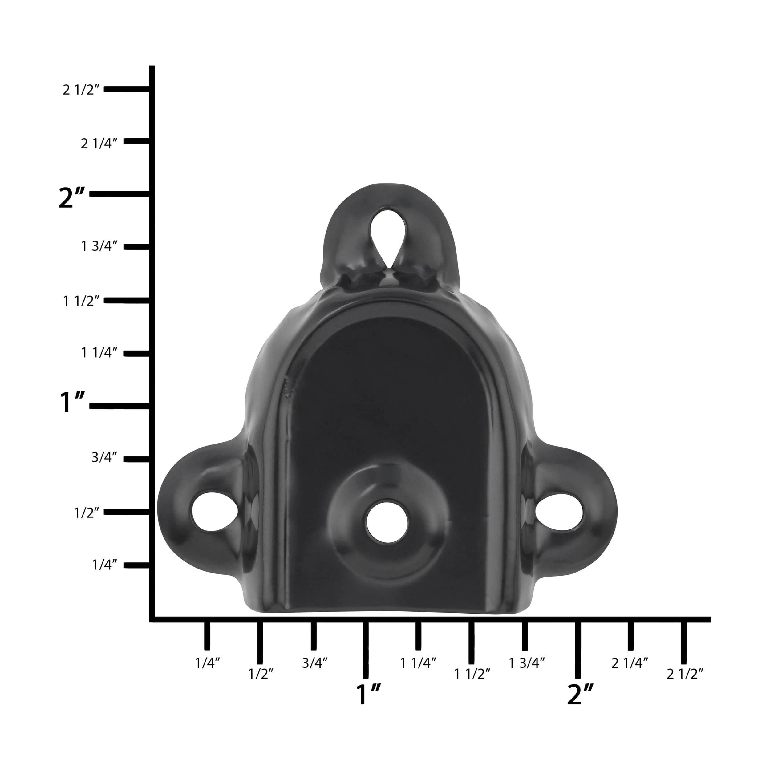 1 1/4" Black, Rigid Spade Trunk Handle End Cap, Steel - Image 4