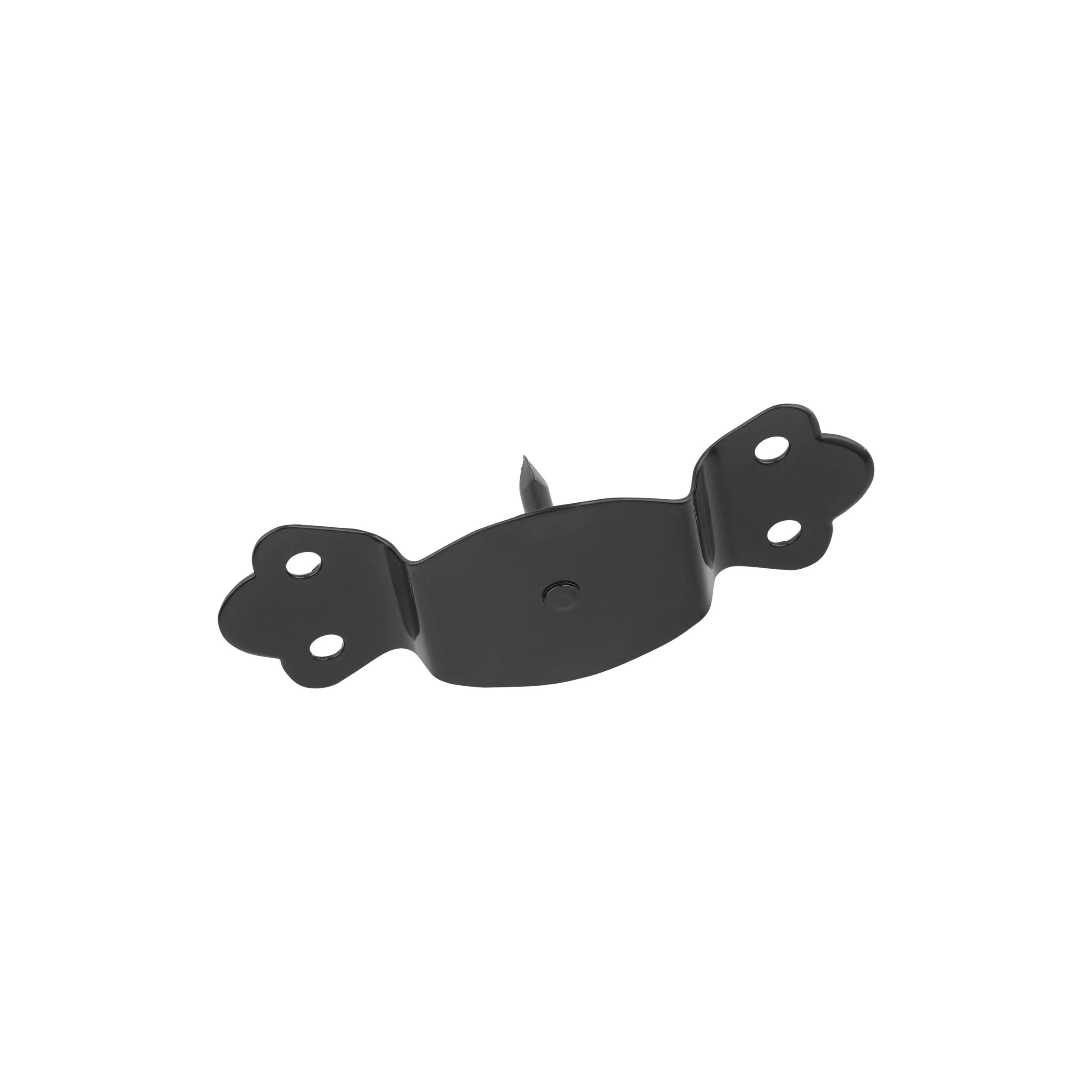 1 1/4" Black, Round Edge Trunk Handle Loop with Nail, Steel - Image 3