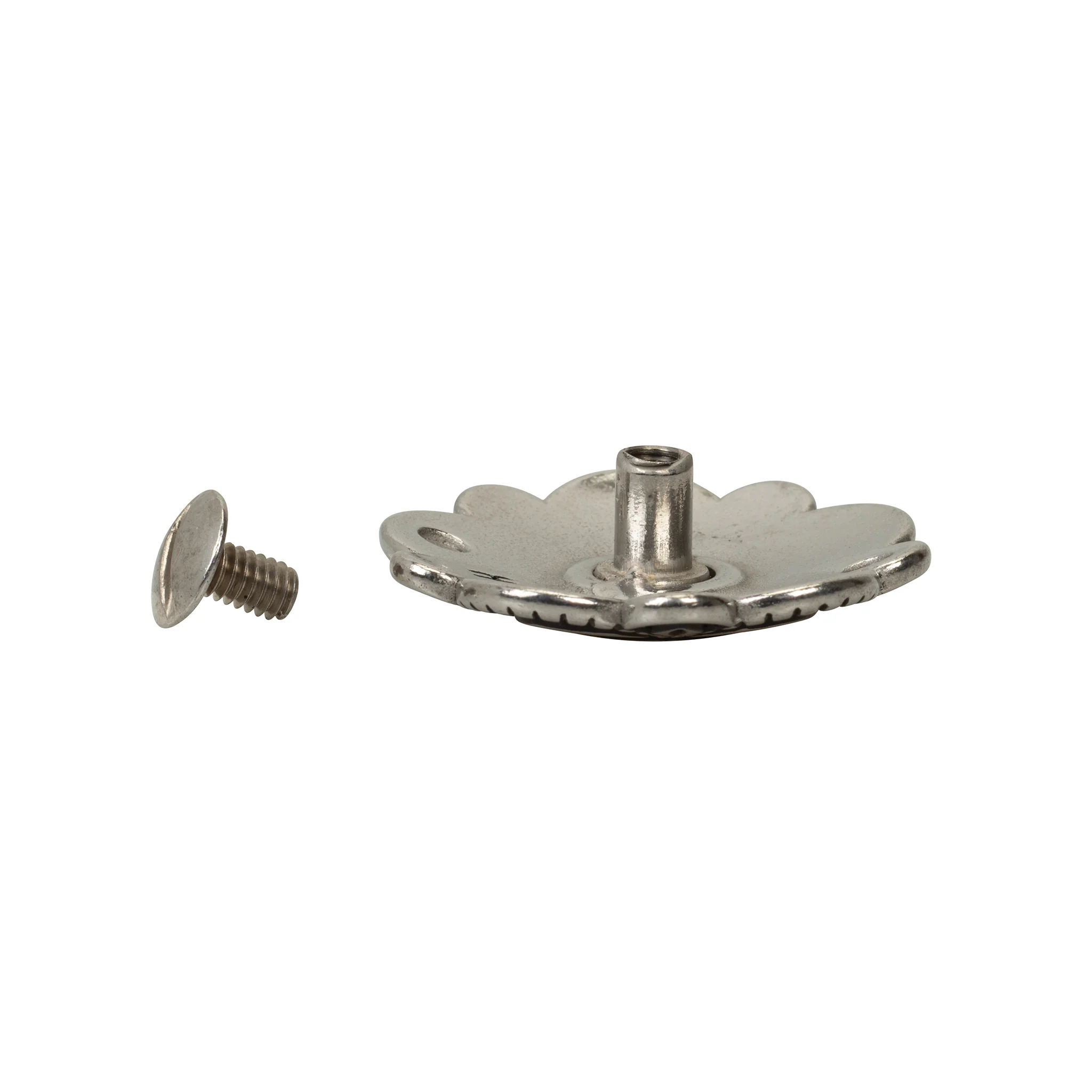 Jeremiah Watt Floral Star Concho, 1-1/2" with screw - Image 3