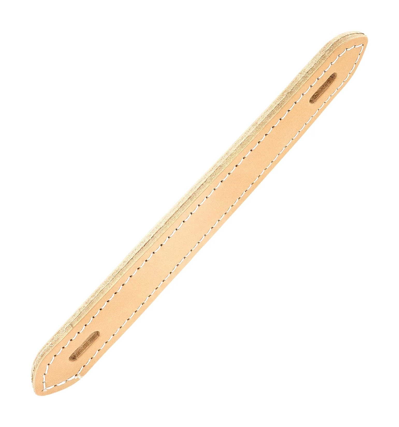1 1/4" Natural Russet, Oval End Trunk Handle, Leather - Image 3