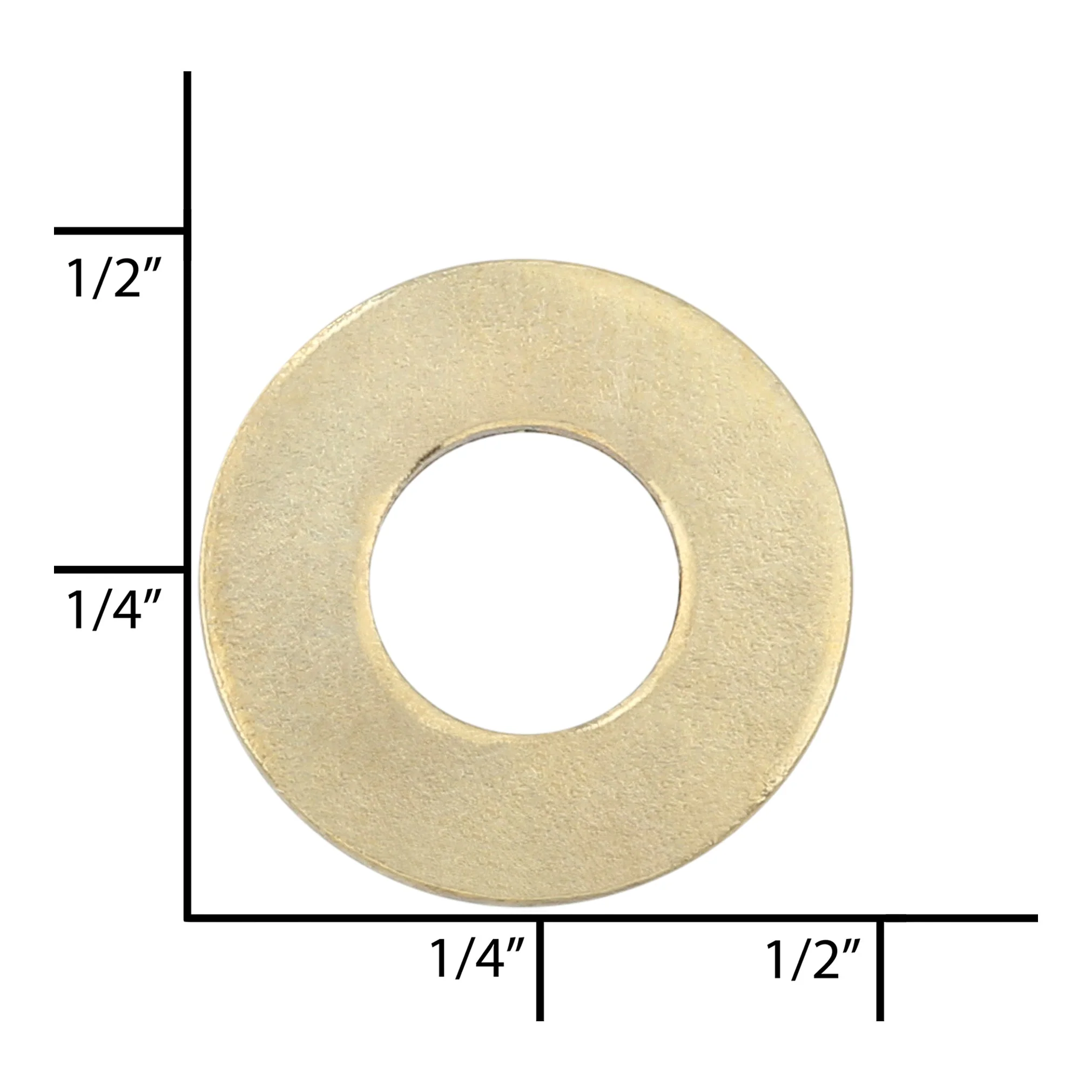 7/16" Brass, 1/4" Inside Diameter Washer, Steel, 24-pack - Image 3